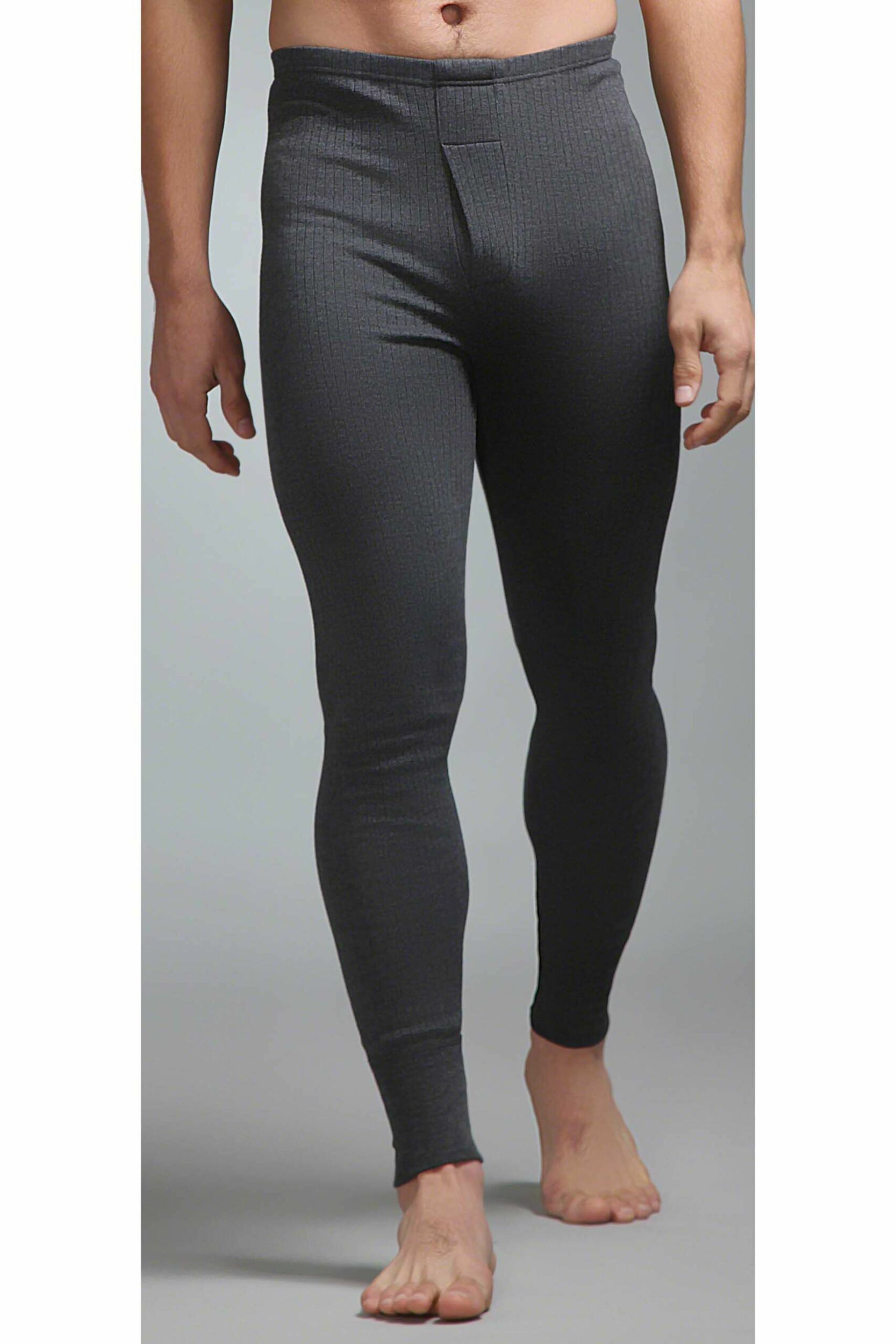 Mens 1 Pair SOCKSHOP Heat Holders 0.45 TOG Thermal Long Johns Charcoal S