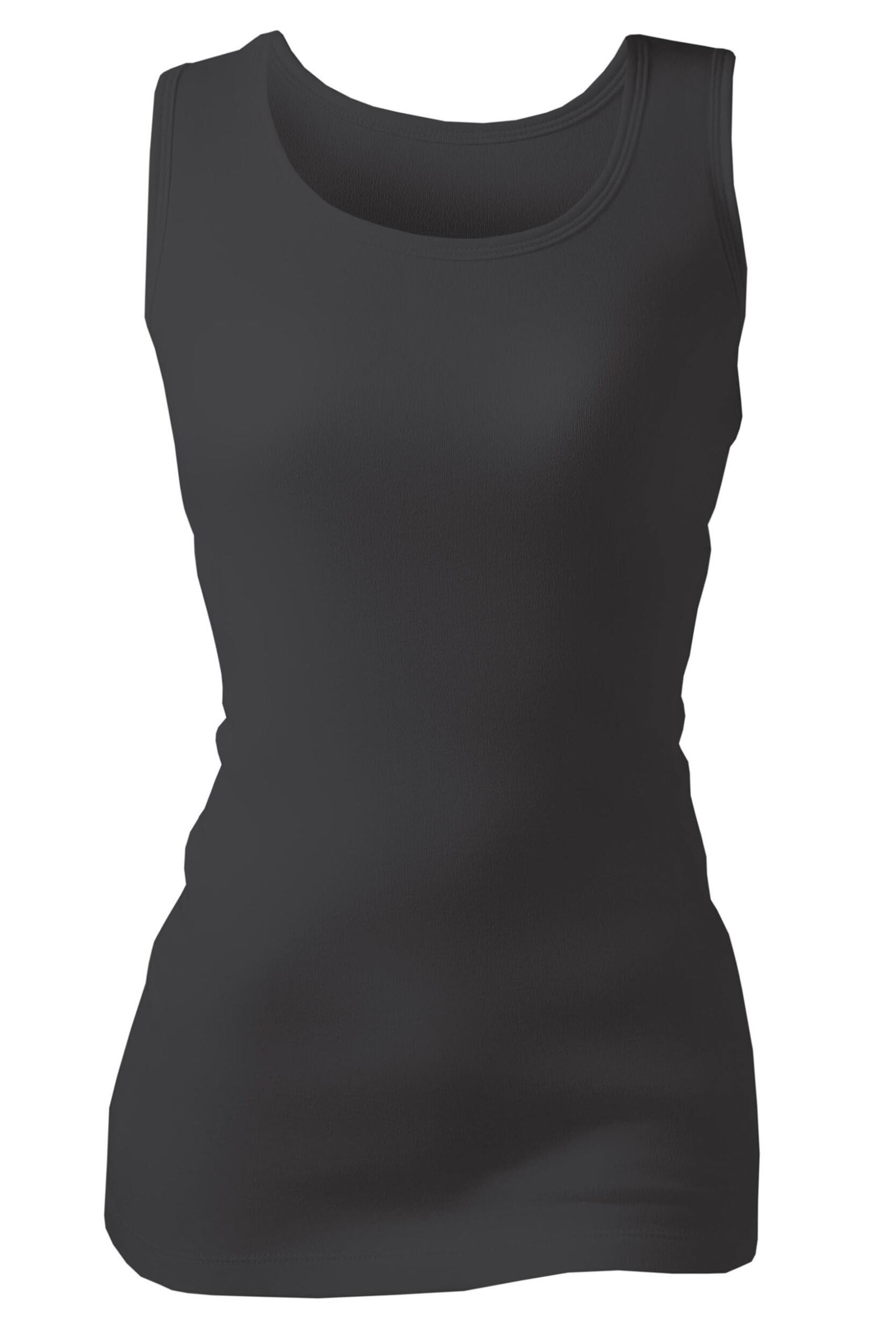 Women's 1 Pack SOCKSHOP Heat Holders 0.45 TOG Sleeveless Vest Black M