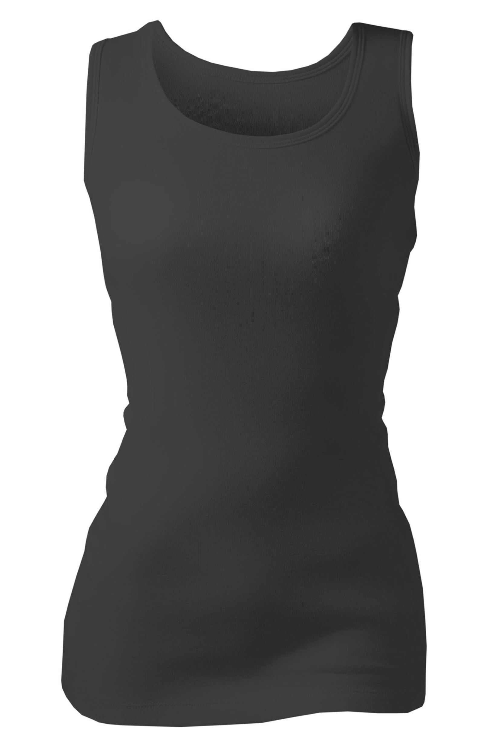 Women's 1 Pack SOCKSHOP Heat Holders 0.45 TOG Sleeveless Vest Black L