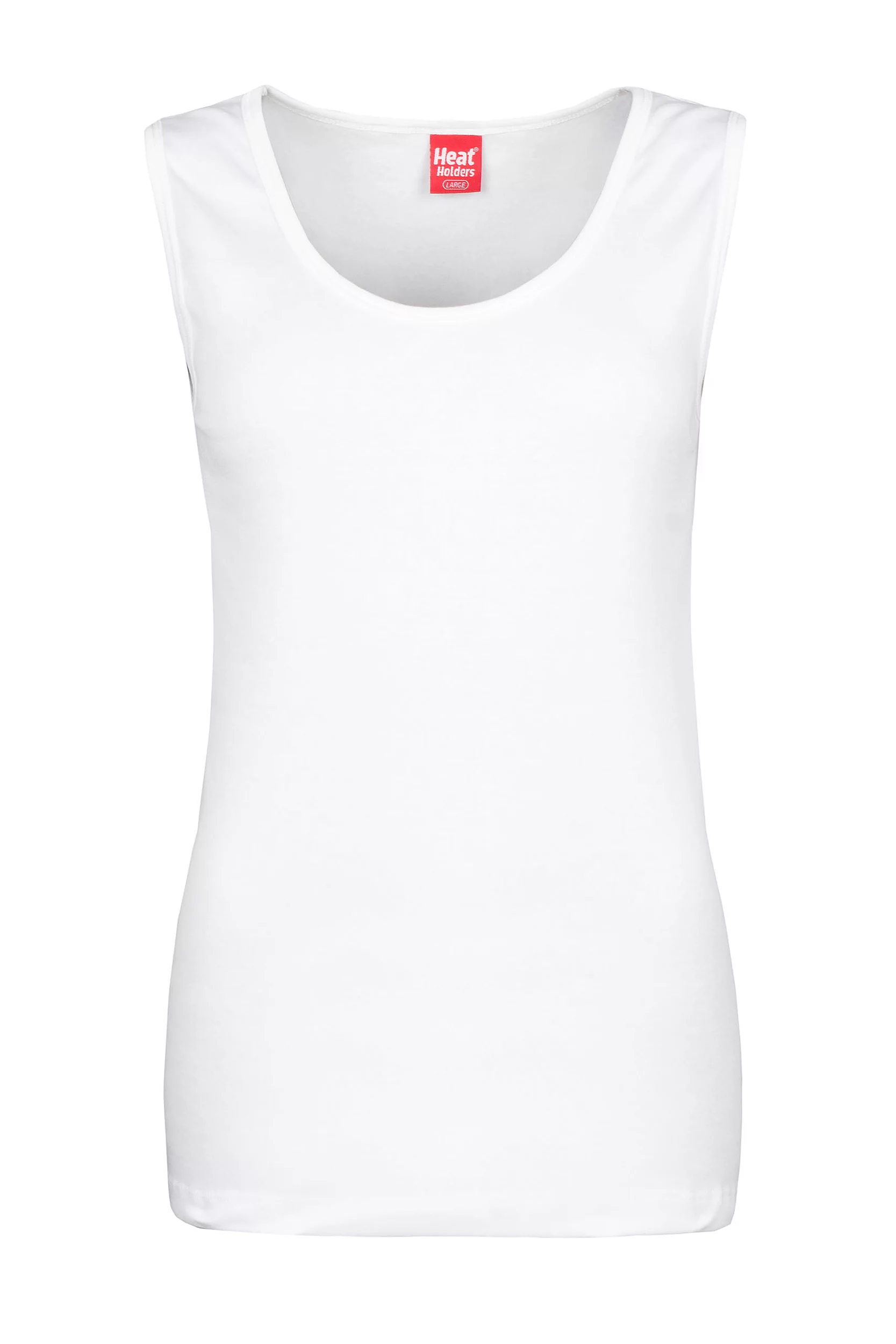 Women's 1 Pack SOCKSHOP Heat Holders 0.45 TOG Sleeveless Vest White