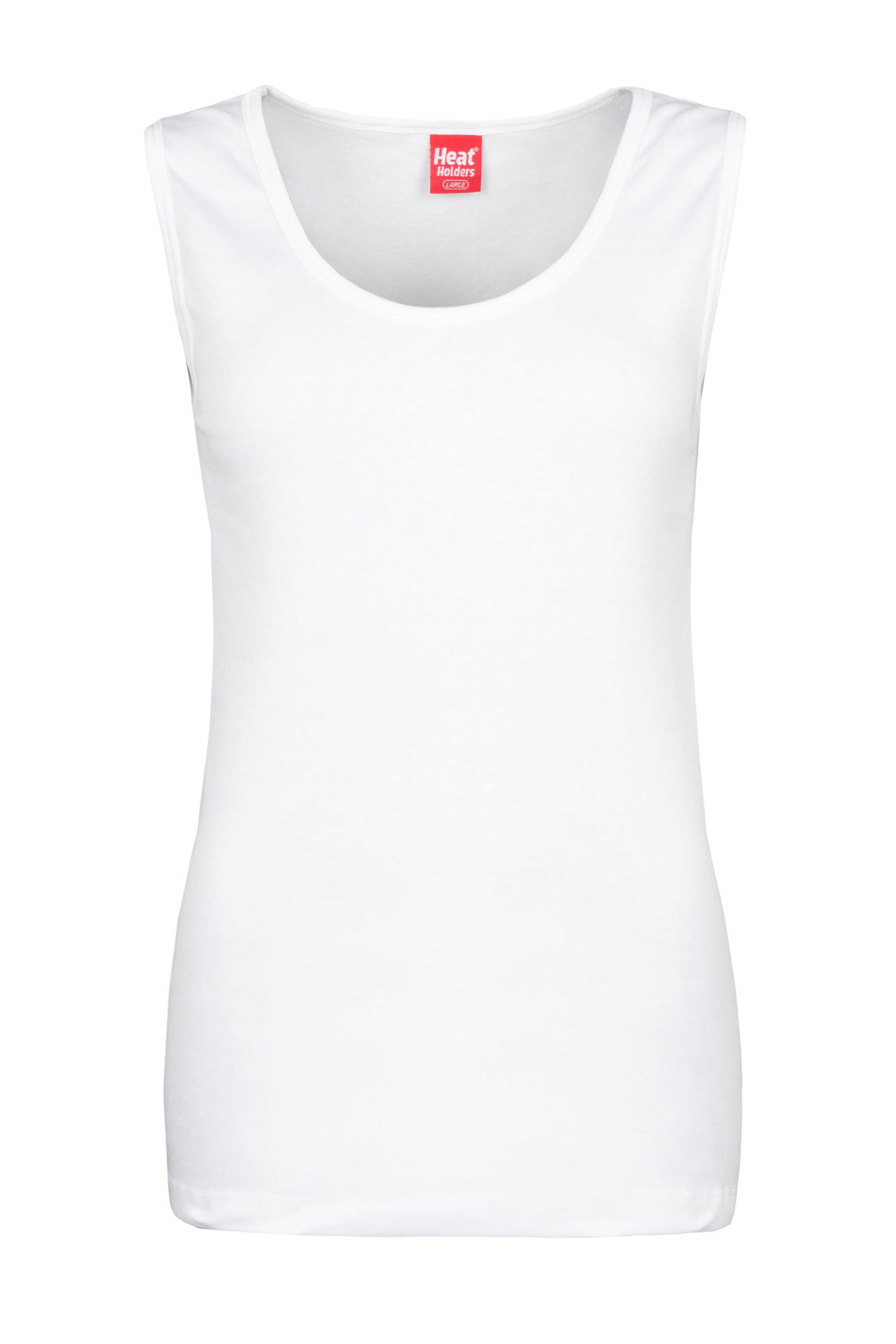 Women's 1 Pack SOCKSHOP Heat Holders 0.45 TOG Sleeveless Vest White XL