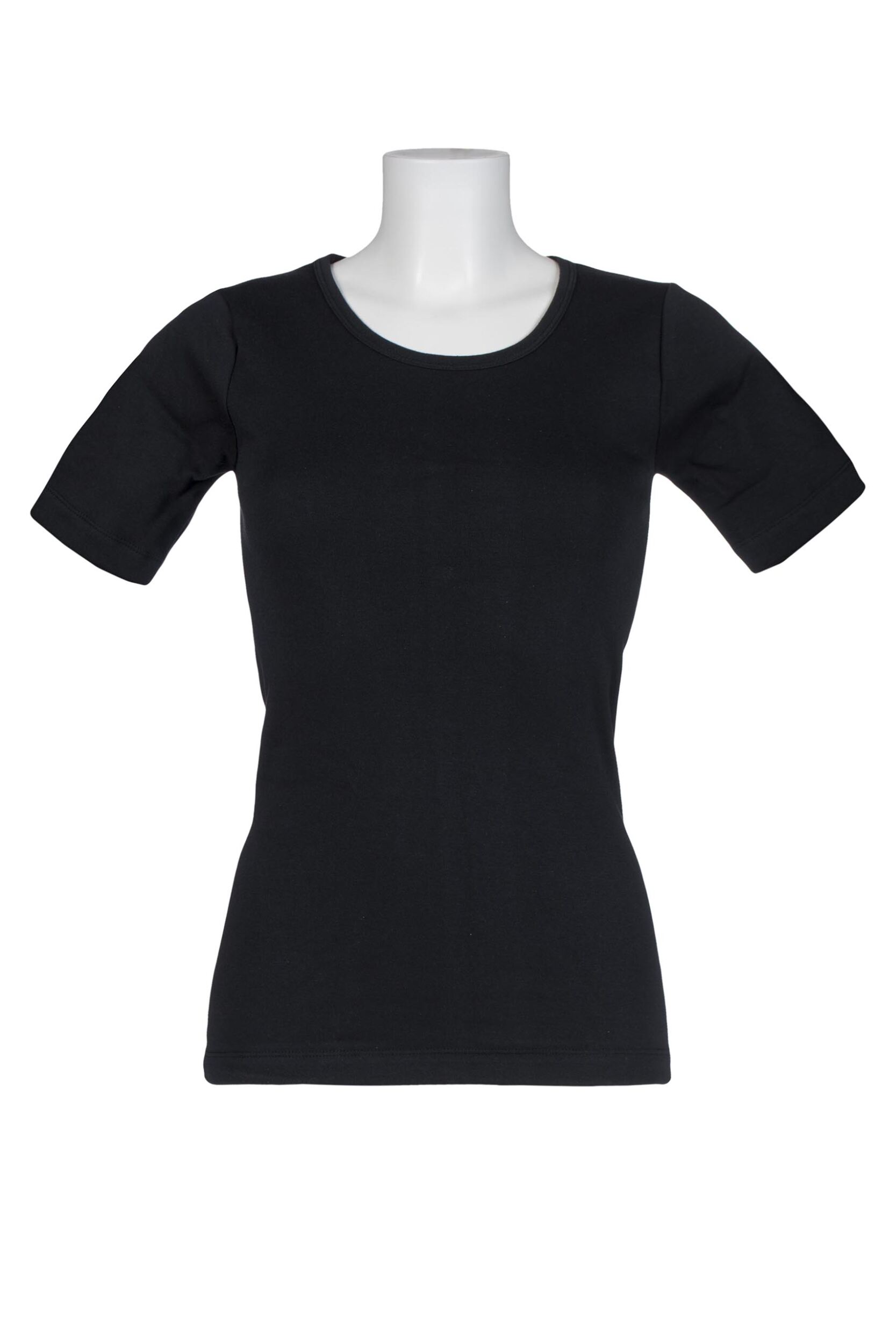 1 Pack Black 0.45 Tog Short Sleeve Vest Ladies Medium - Heat Holders