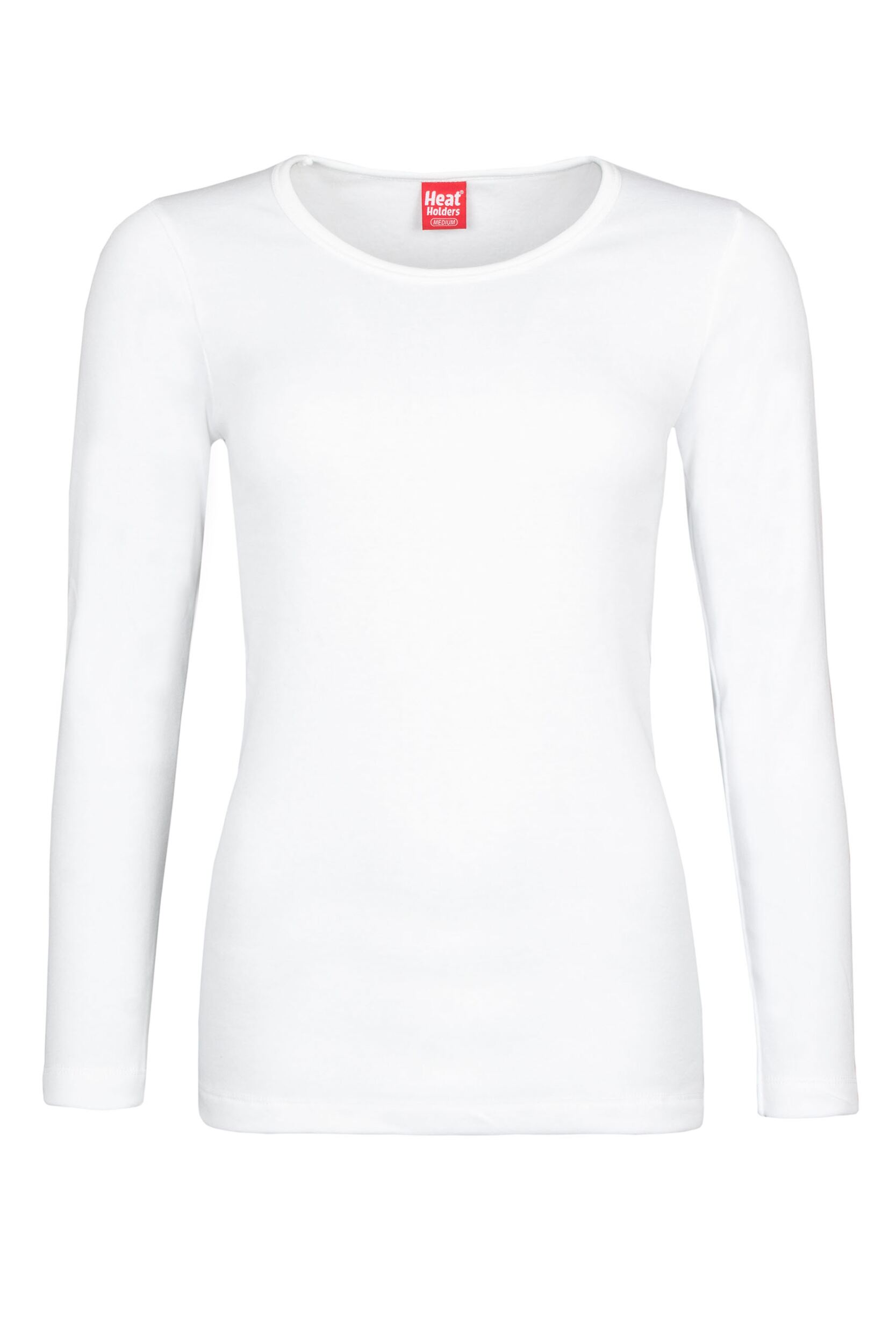 Women's 1 Pack SOCKSHOP Heat Holders 0.45 TOG Long Sleeve Vest White L