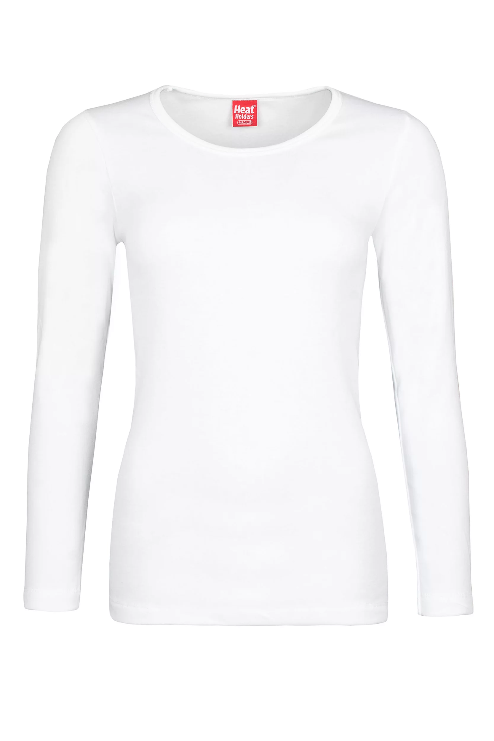 Women's 1 Pack SOCKSHOP Heat Holders 0.45 TOG Long Sleeve Vest White