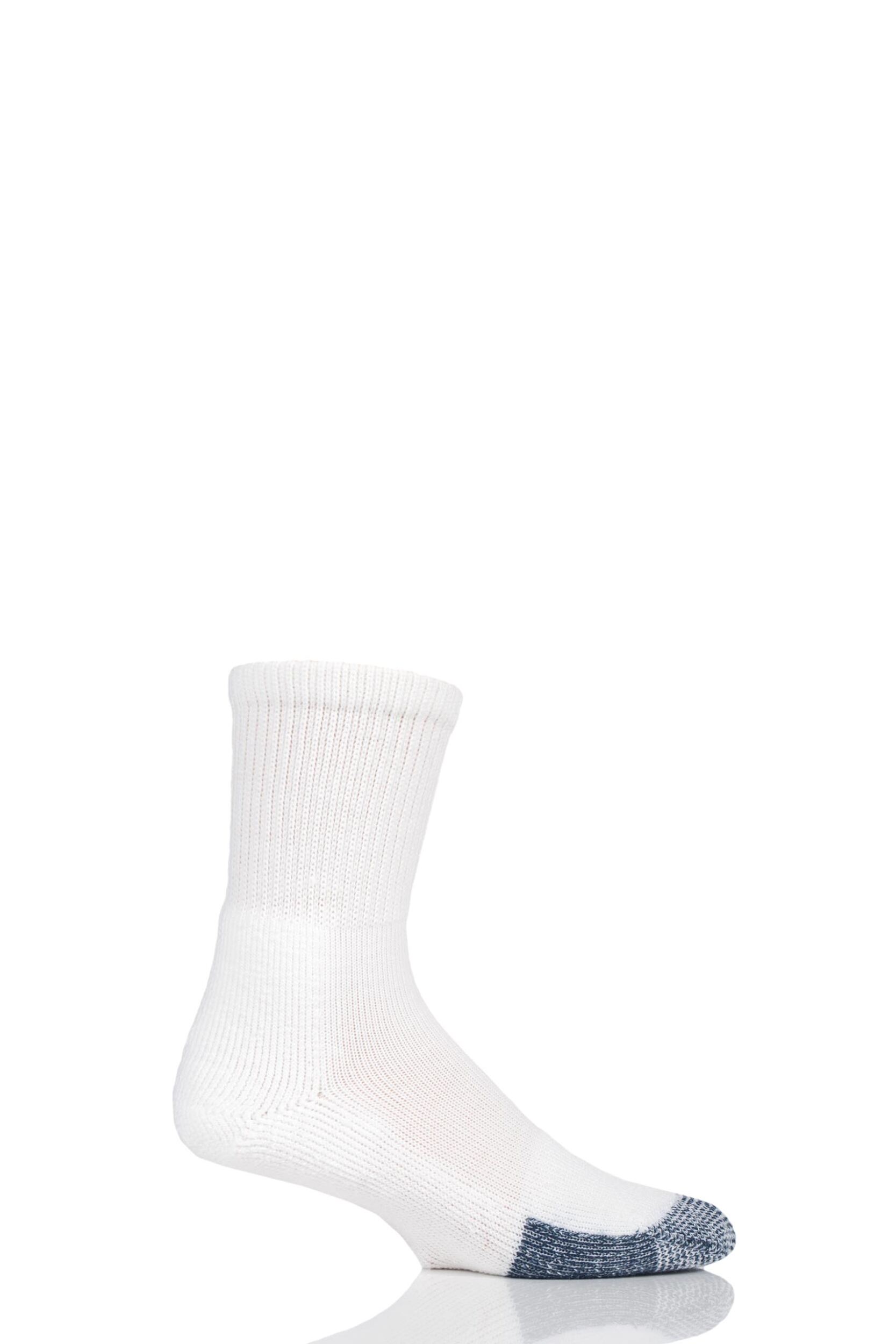 1 Pair White Basketball Crew Socks Unisex 5-8 Unisex - Thorlos