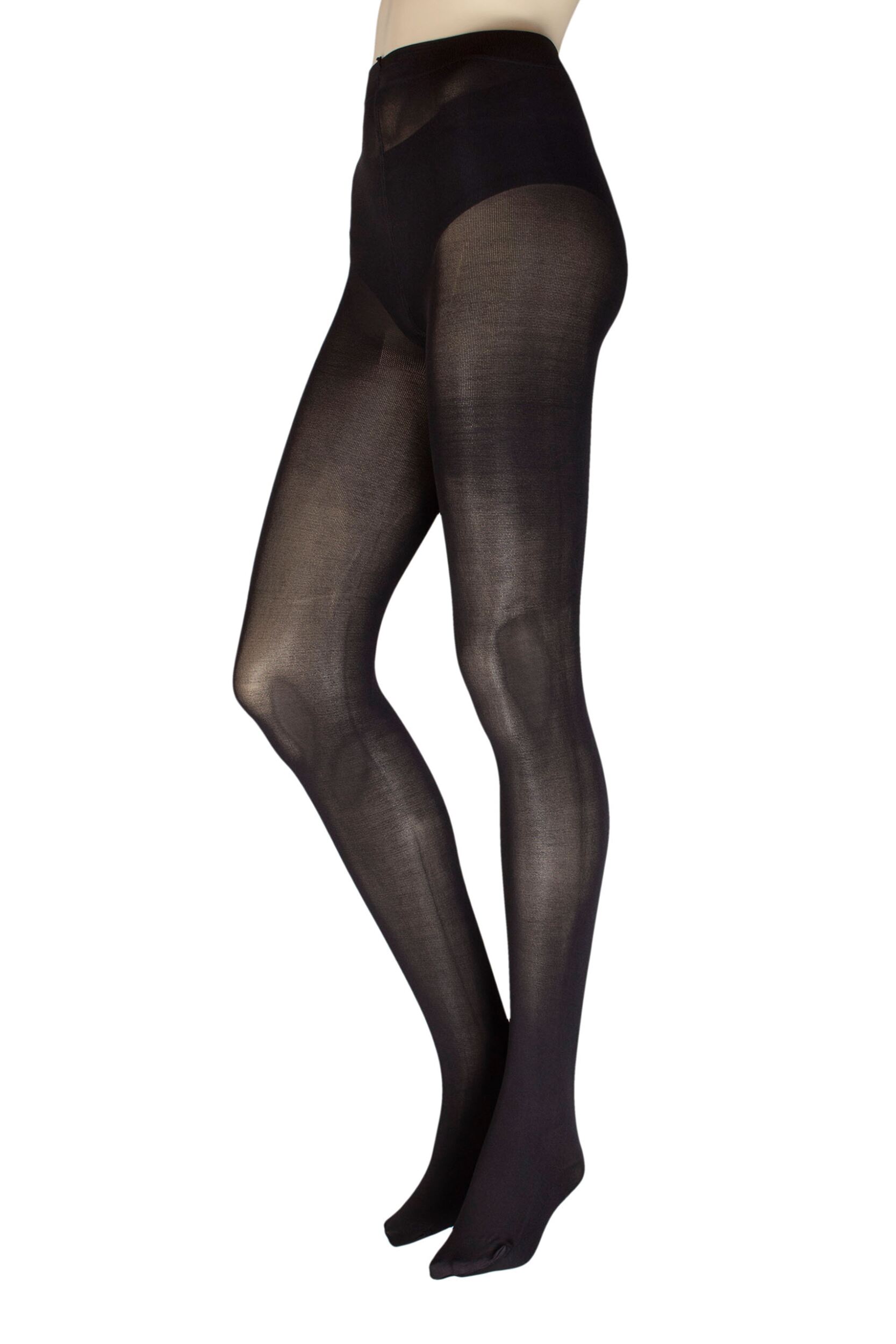 Women's 1 Pair Charnos Eco 120 Denier Opaque Tights Black Medium / Large