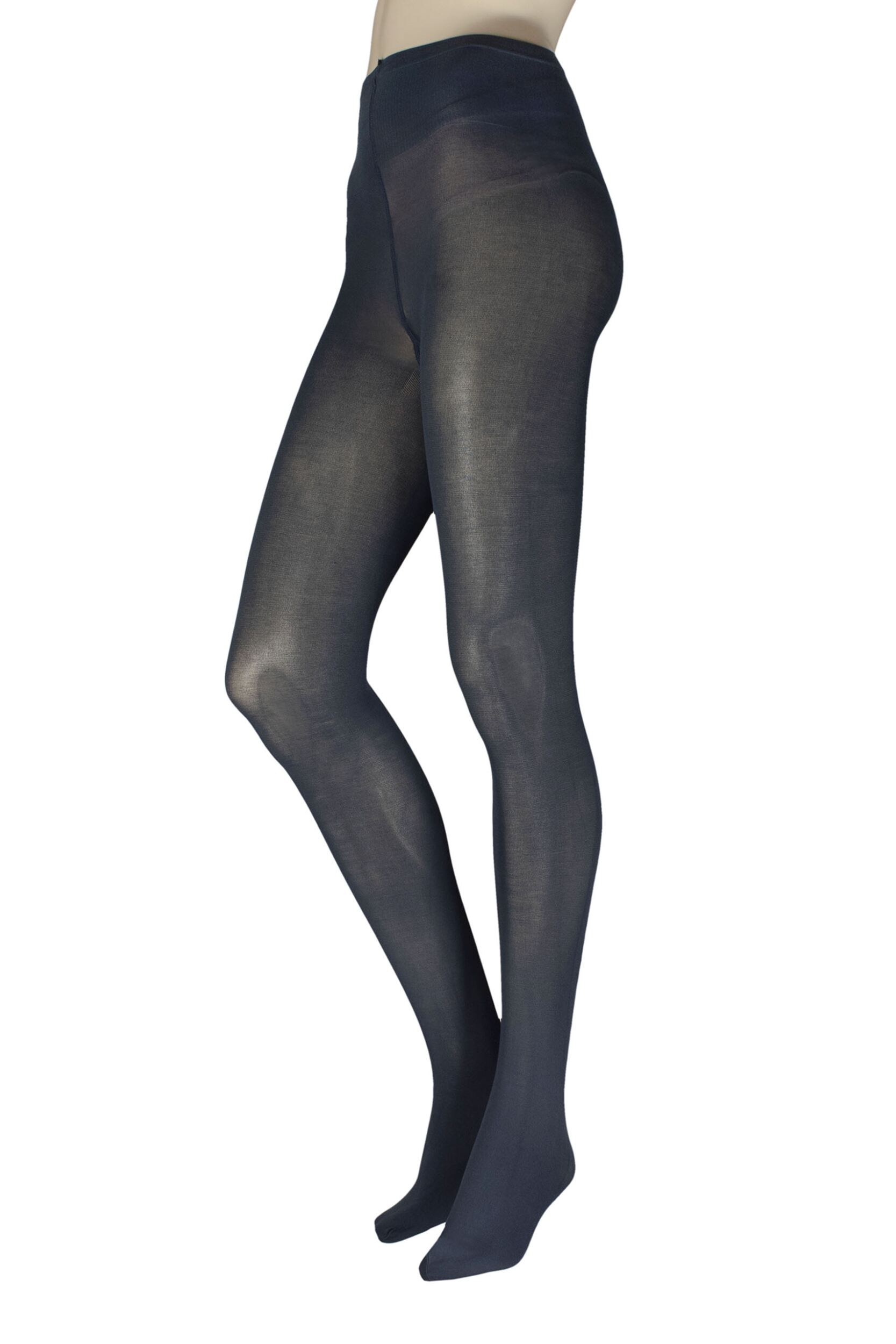 Women's 1 Pair Charnos Extra Fine Cotton Tights Petrol Small/Medium