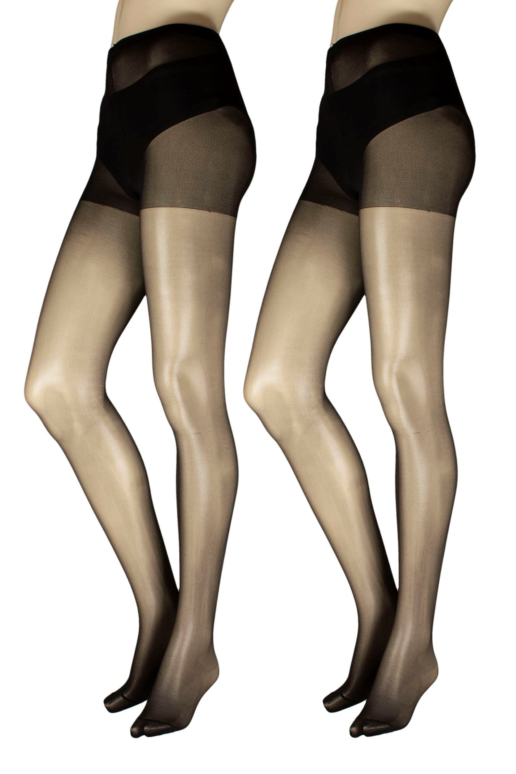 Women's 2 Pair Charnos 20 Denier Tights Black Medium