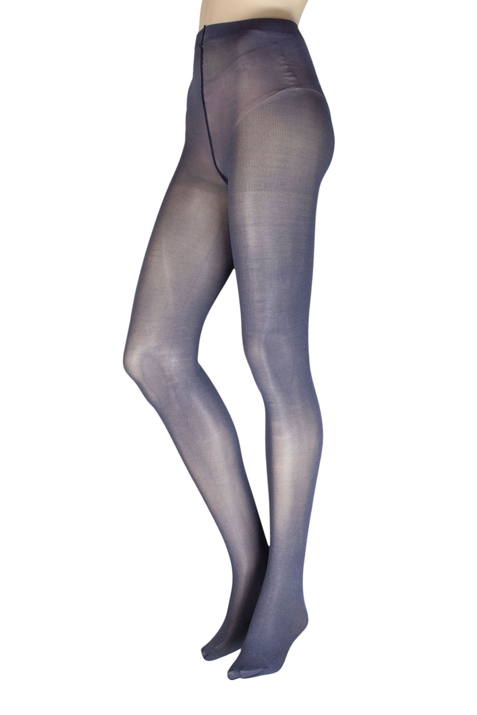 ladies 1 pair charnos marl opaque tights navy small / medium