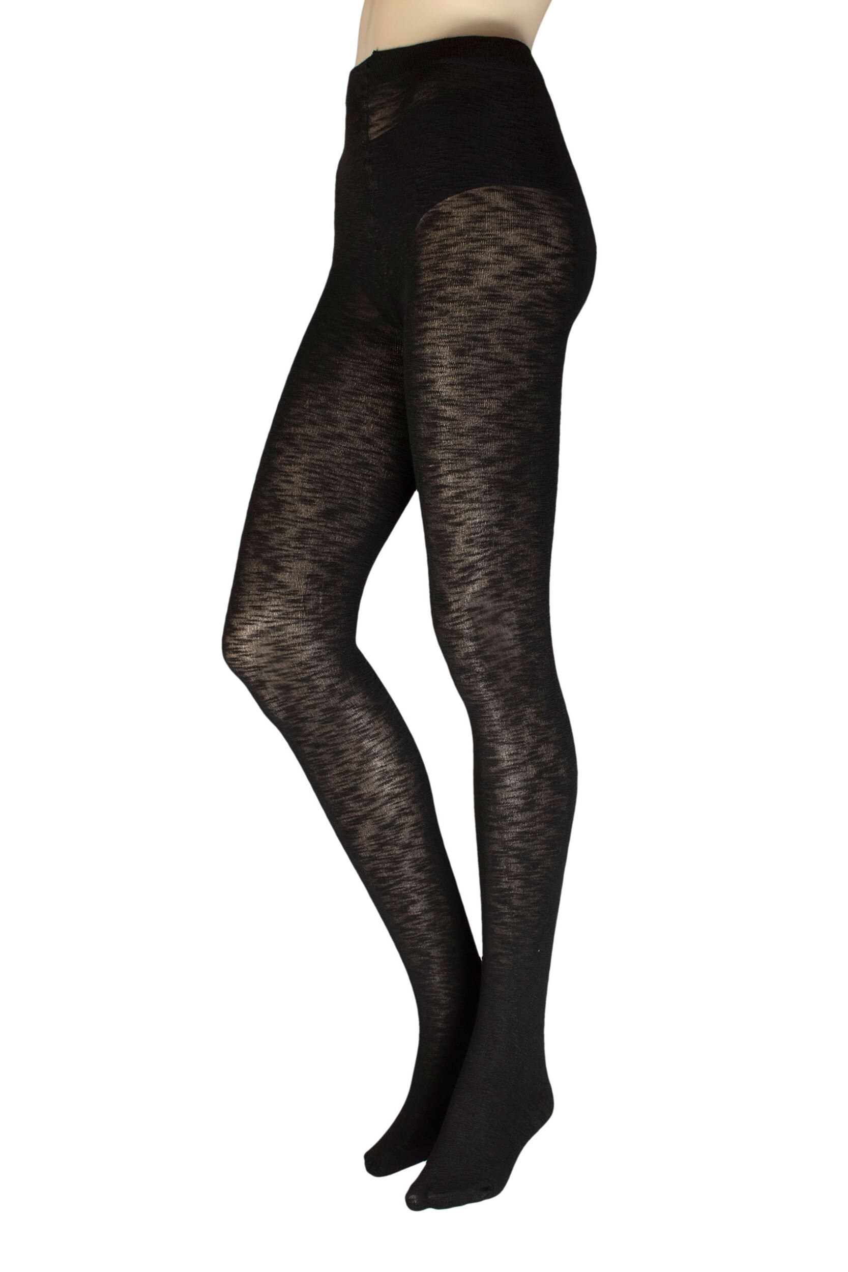 Women's 1 Pair Charnos Textured Tights Black Small / Medium