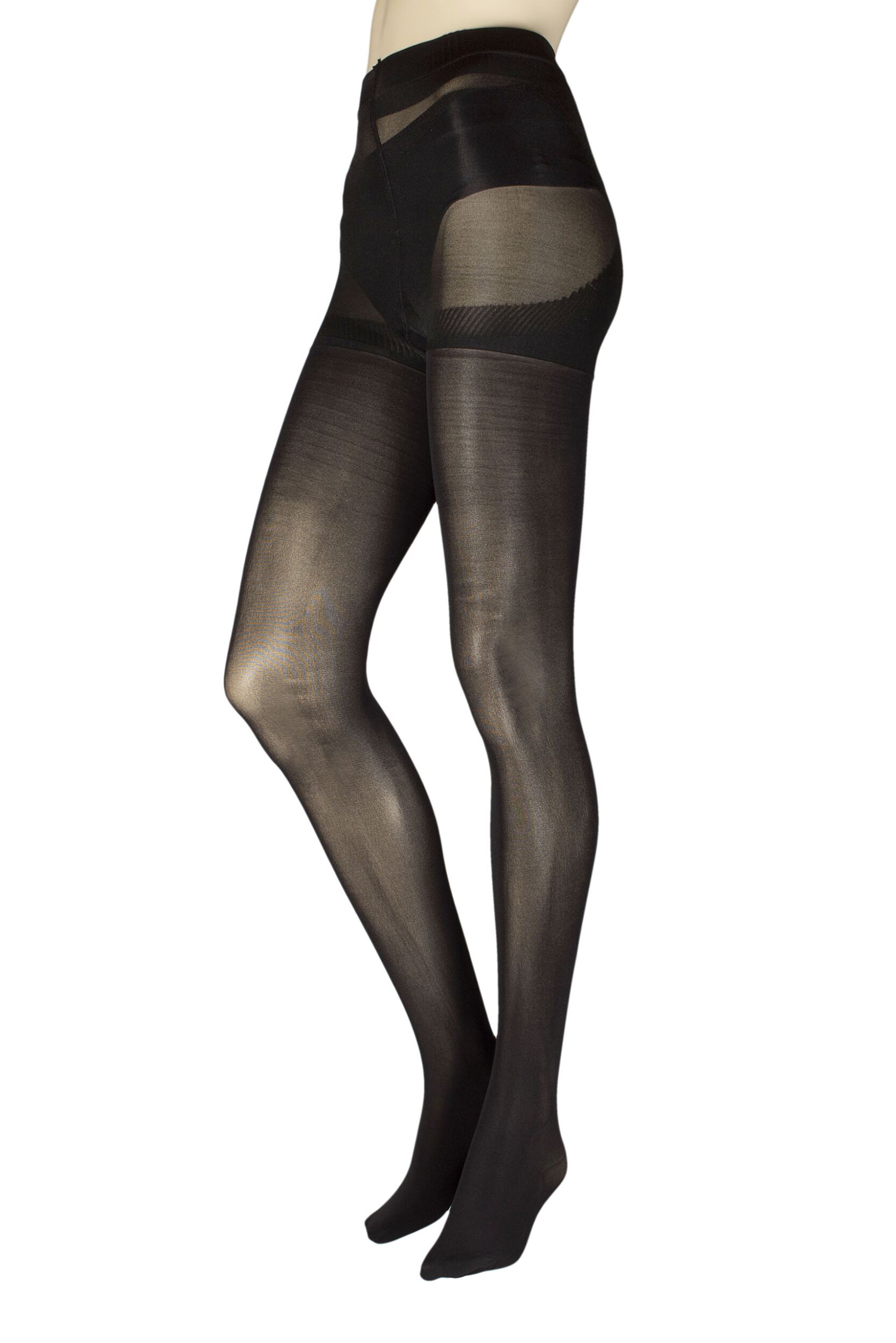 Women's 1 Pair Charnos Killer Figure 70 Denier Opaque Control Tights Black M-L