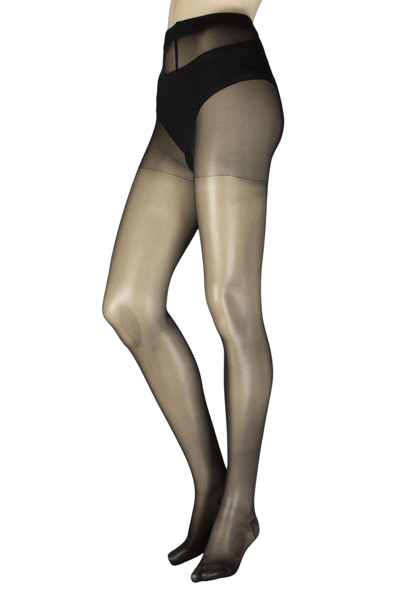 Women's 1 Pair Charnos 30 Denier Energising Firm Support Compression Tights Black XL