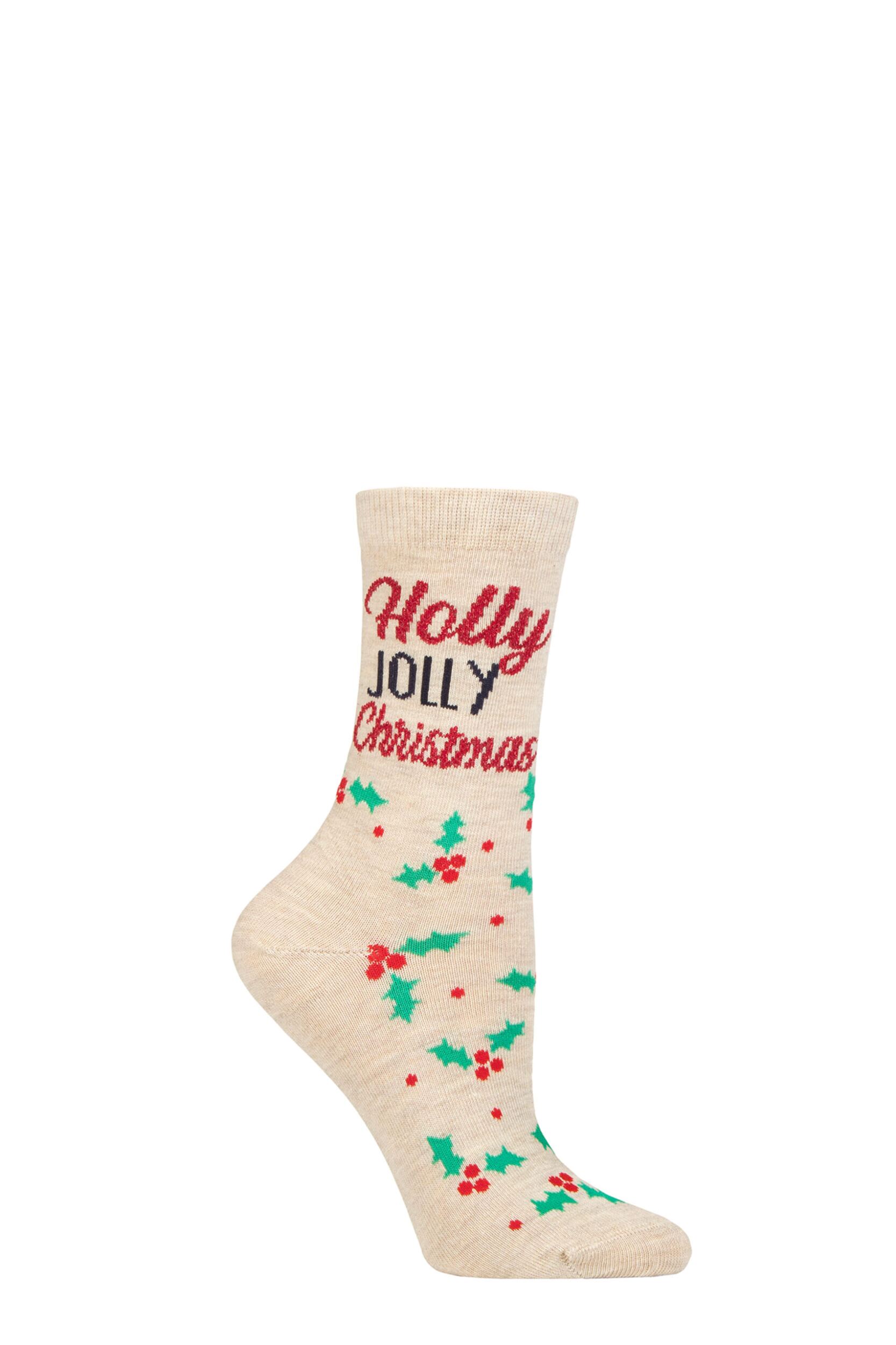 Women's 1 Pair Charnos Holly Jolly Socks Multi One Size