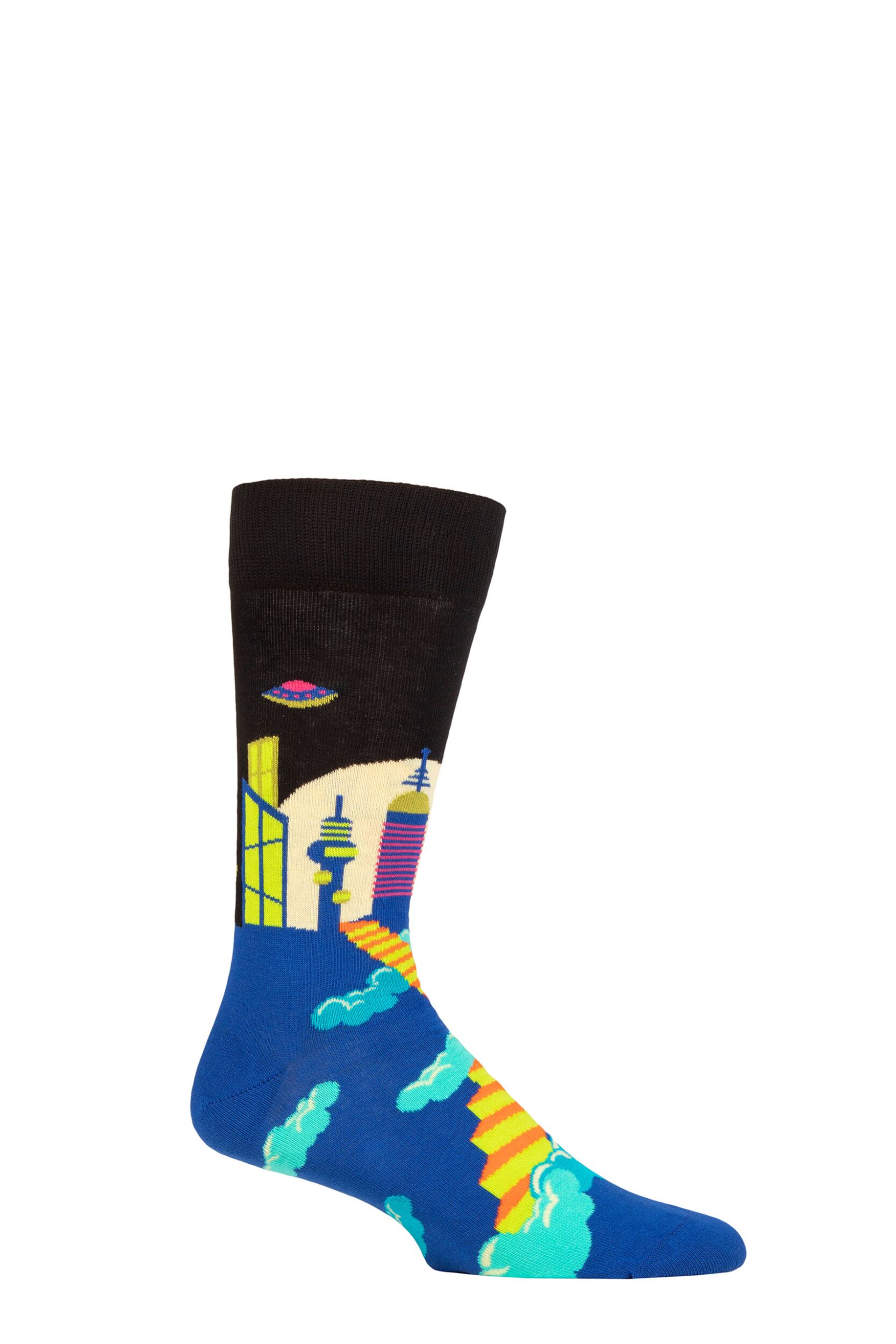 Mens and Women's 1 Pair Happy Socks City X Socks Multi 7.5-11.5 Unisex