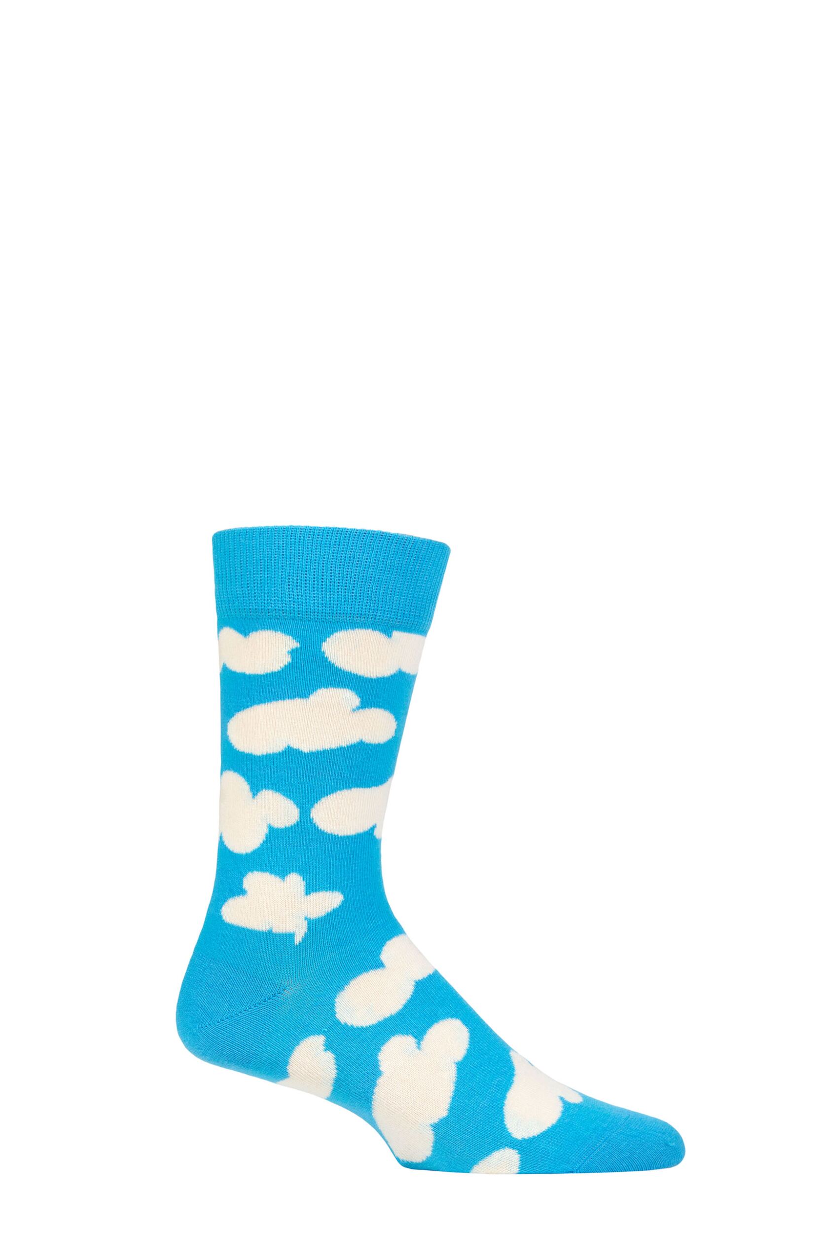 Happy Socks 1 Pair Cloudy Socks Blue 7.5-11.5 Unisex