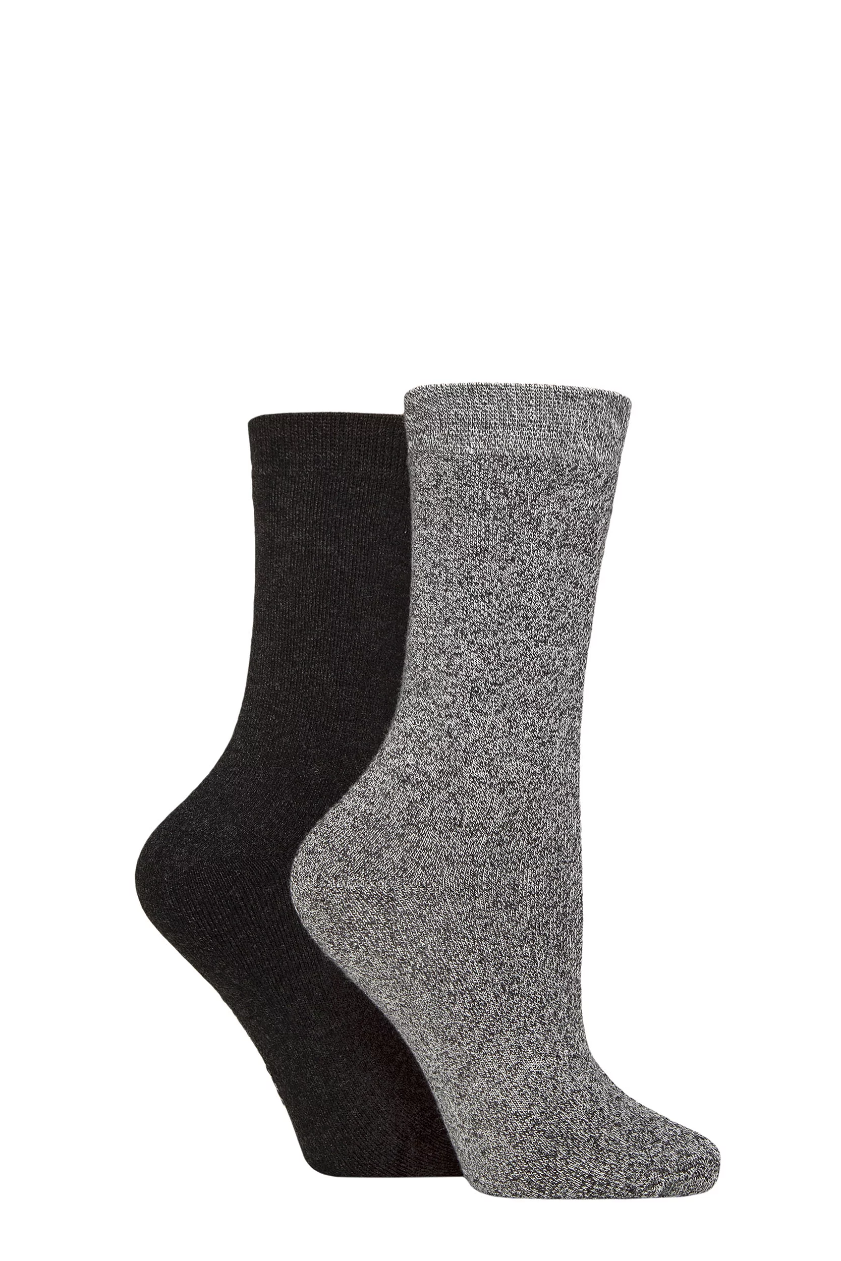 Women's 2 Pair Glenmuir Bamboo Cushioned Boot Socks Charcoal / Black 4