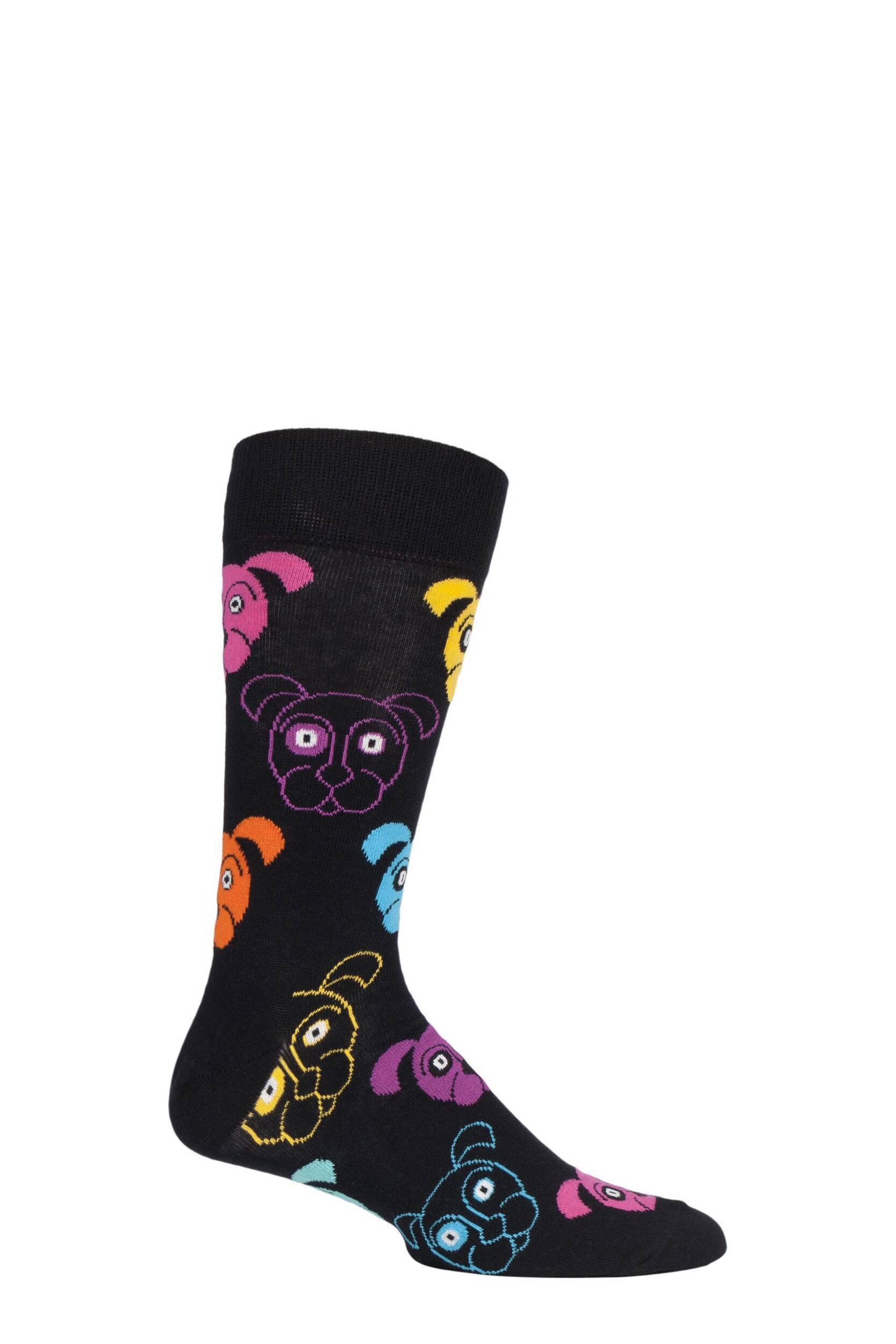 Mens and Women's 1 Pair Happy Socks Dog and Cat Combed Cotton Socks Dogs 4-7 Unisex