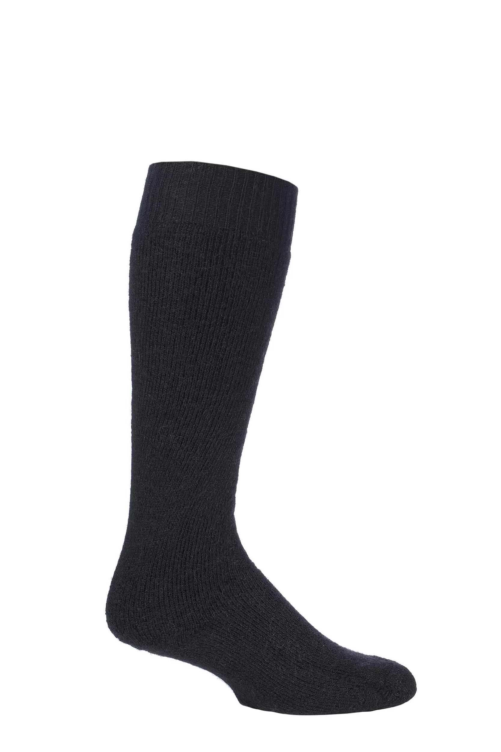 1 Pair Black of London Mohair Knee High Socks With Extra Cushioning and Ribbed Top Unisex 11-13 Unisex - SOCKSHOP of London