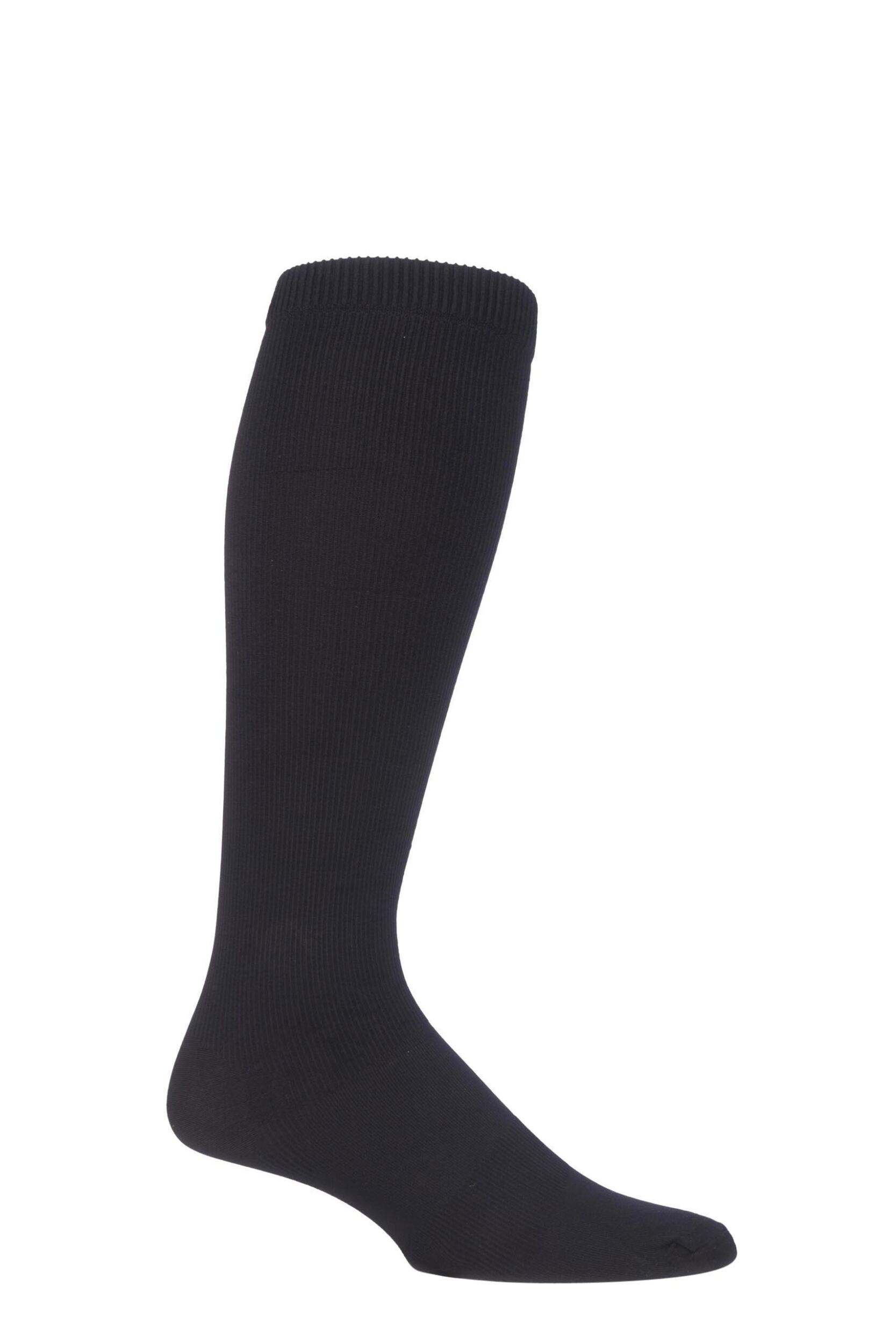 1 Pair Black 80 Denier Flight and Travel Socks Men's 9-11 Mens - Iomi