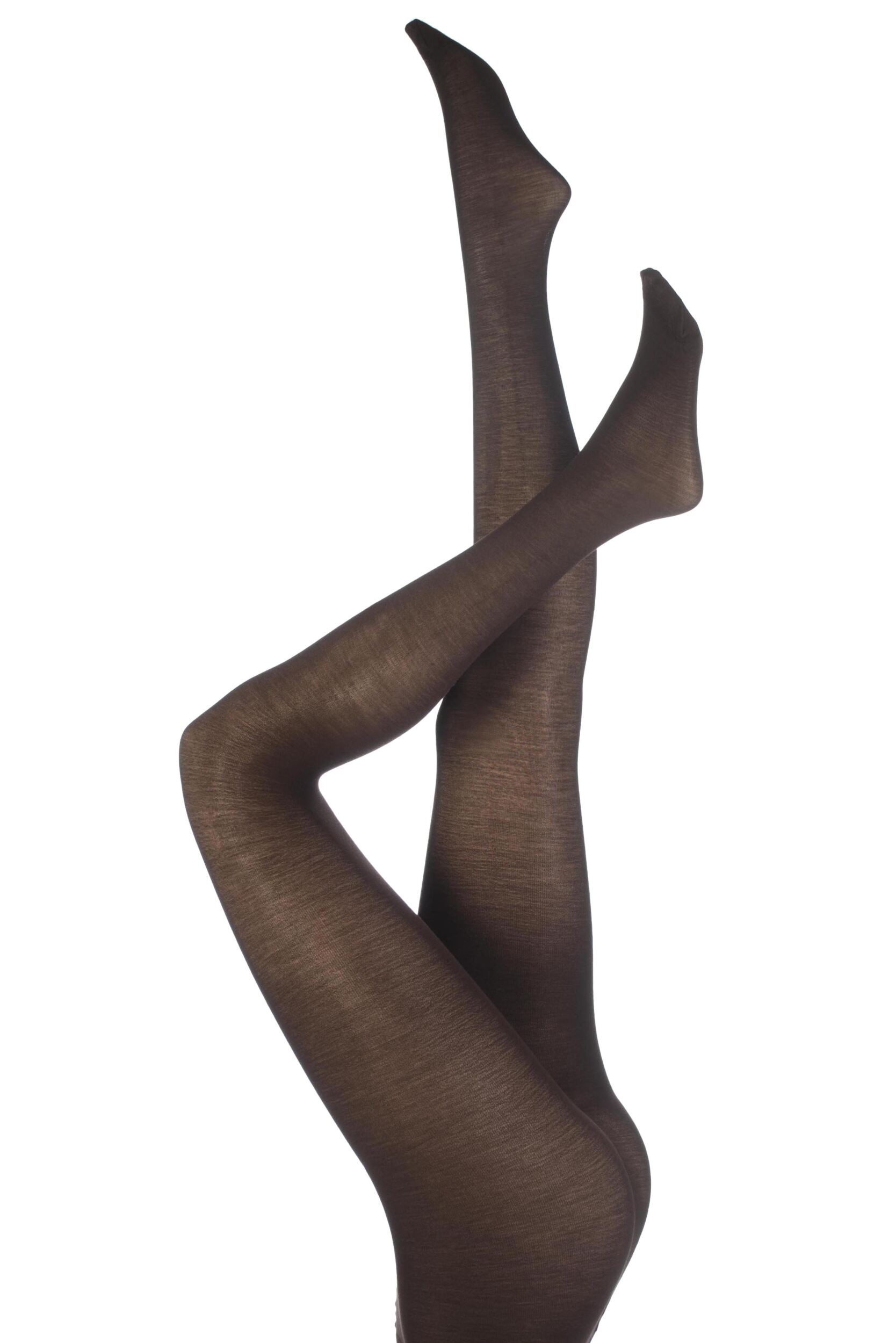 1 Pair Dark Brown Jennifer Merino Wool Tights Ladies Extra Large - Trasparenze