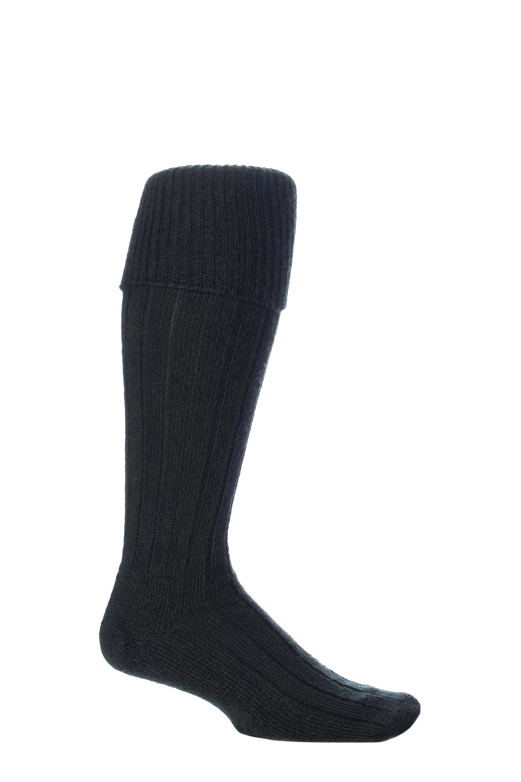 1 Pair Black of London Mohair Knee High Socks With Extra Cushioning and Ribbed Top Unisex 8-10 Unisex - SOCKSHOP of London