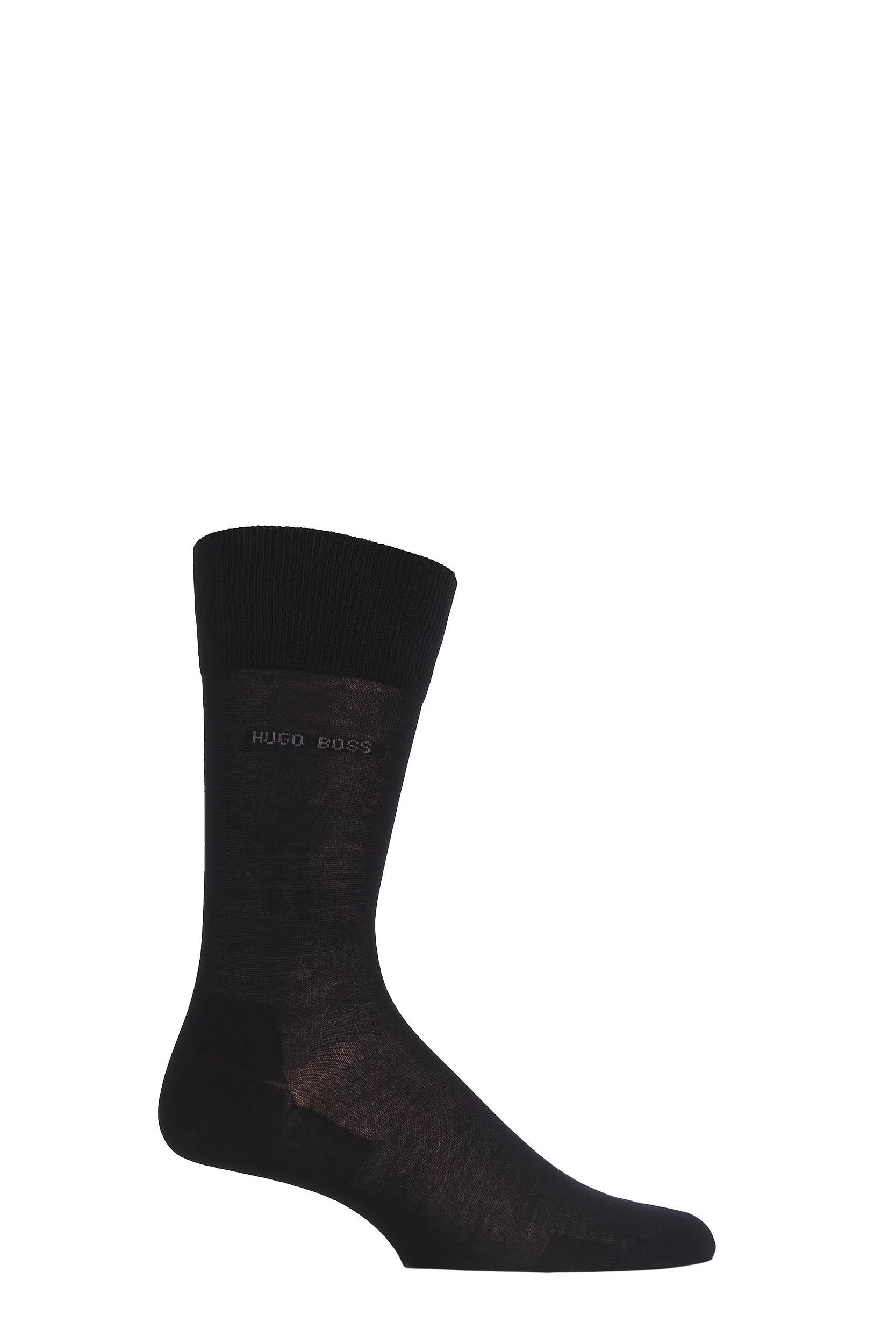 1 Pair Black BOSS George 100% Mercerised Cotton Plain Socks Men's 8.5-9.5 Mens - Hugo Boss