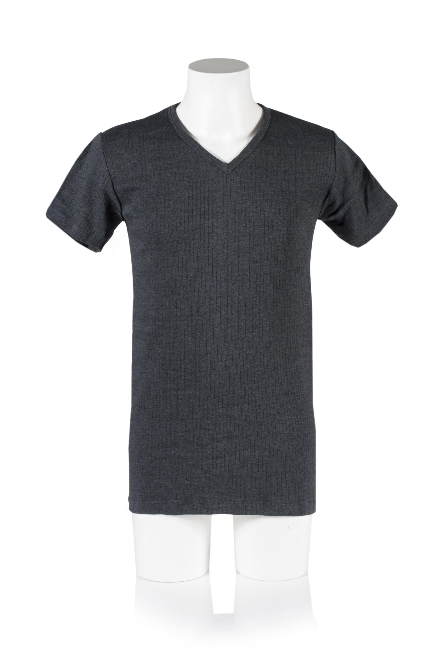1 Pack Charcoal V Neck Short Sleeved Thermal Vest Men’s XX-Large – Heat Holders