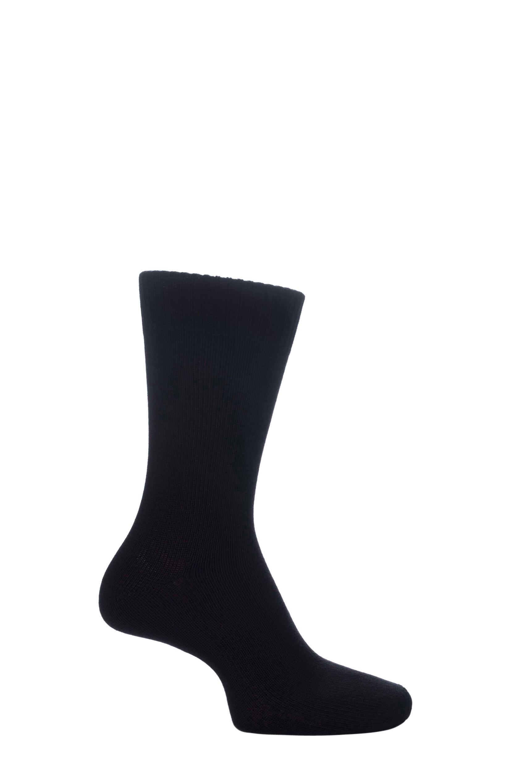 1 Pair Black of London Bamboo Plain Knit True Socks Unisex 8-10 Unisex - SOCKSHOP of London