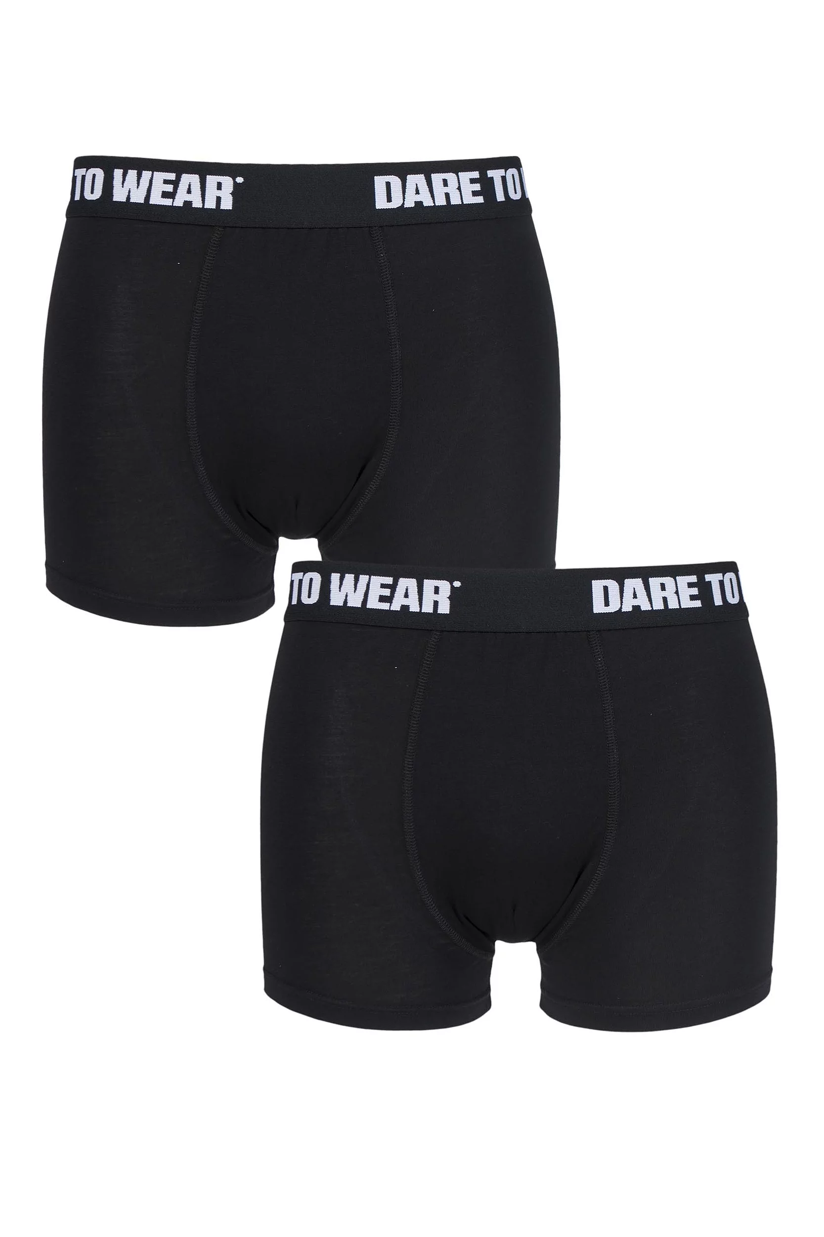Mens 2 Pack SOCKSHOP Dare To Wear Bamboo Trunks Black Large