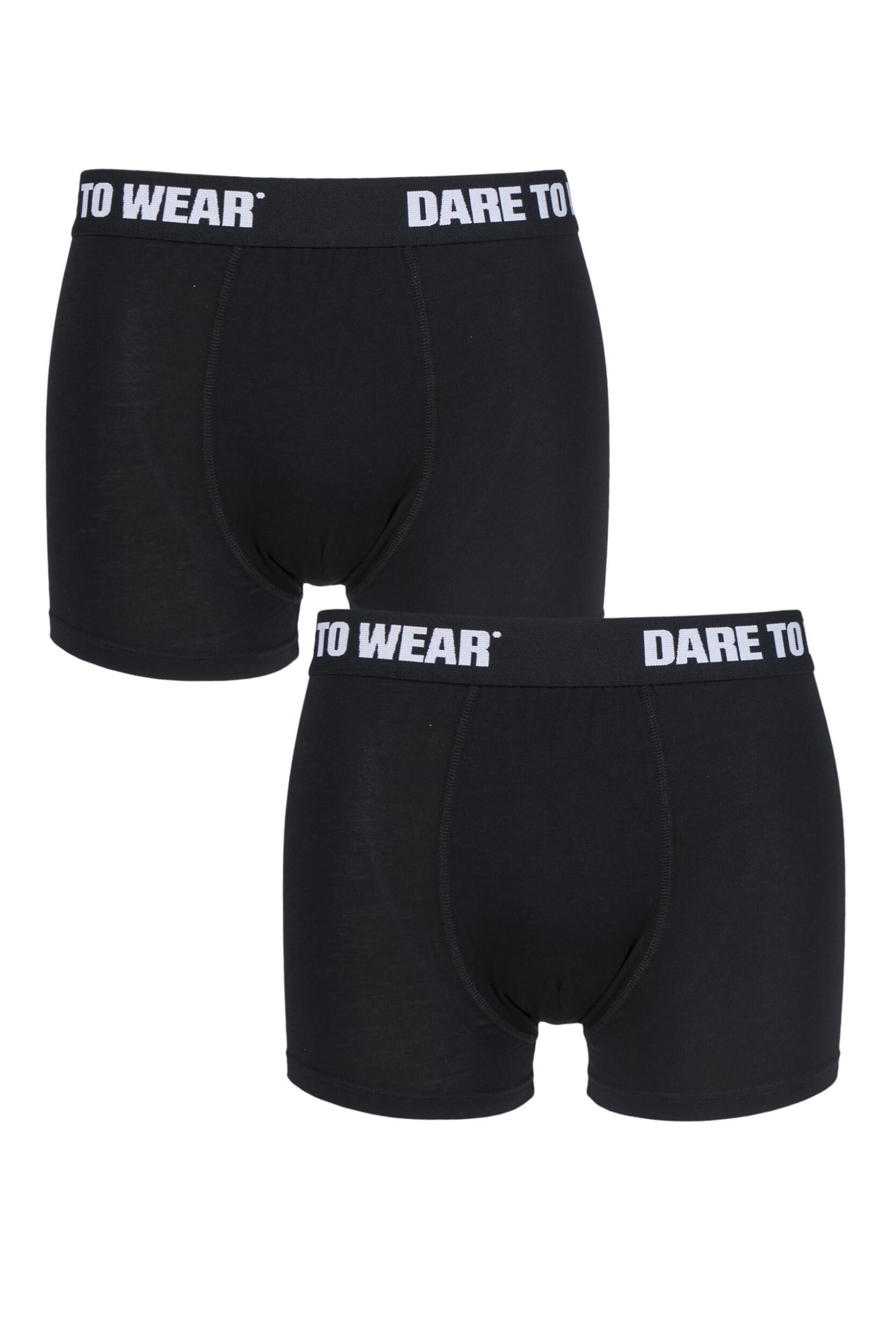 Mens 2 Pack SOCKSHOP Dare To Wear Bamboo Trunks Black Extra Large