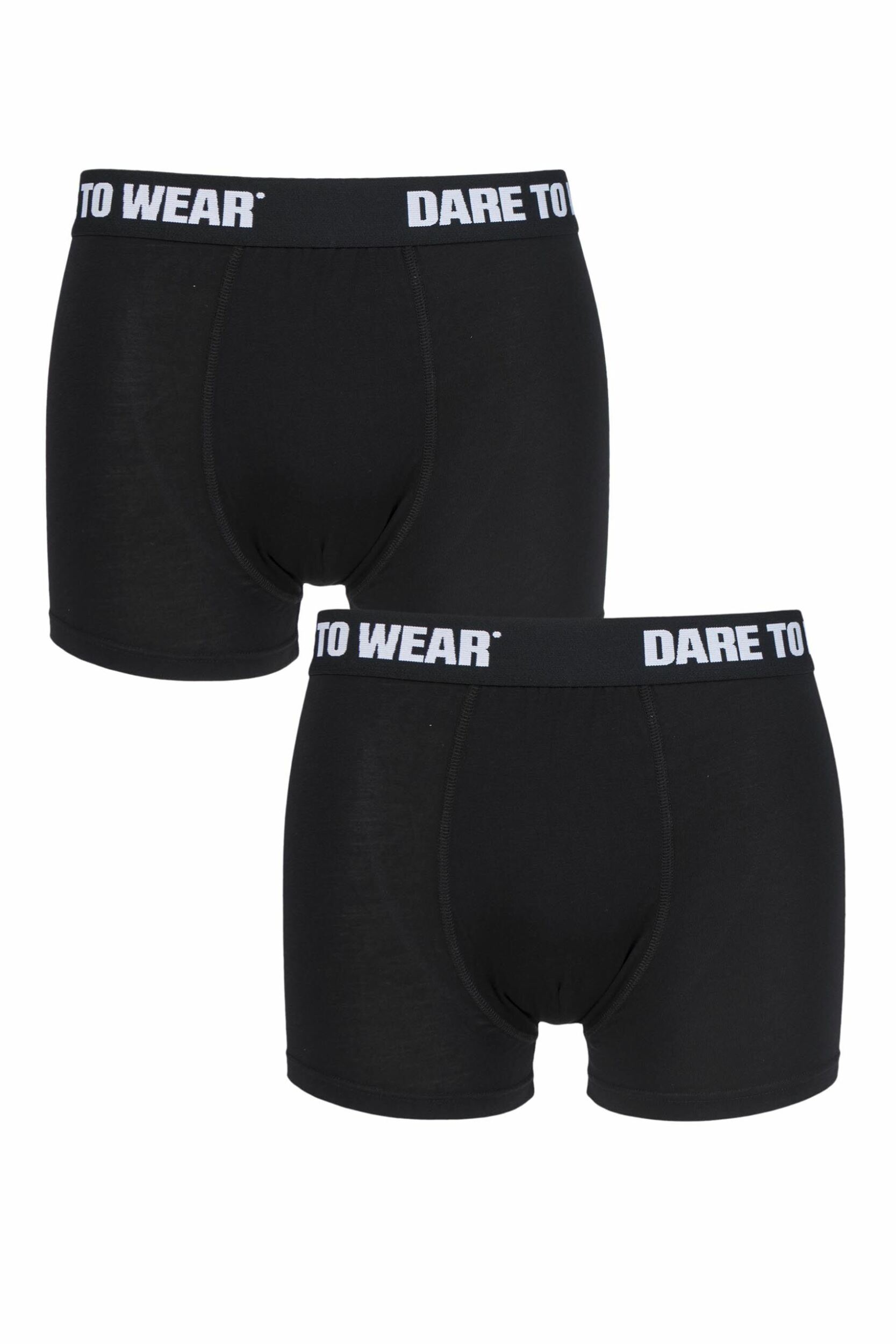 Mens 2 Pack SOCKSHOP Dare To Wear Bamboo Trunks Black Small
