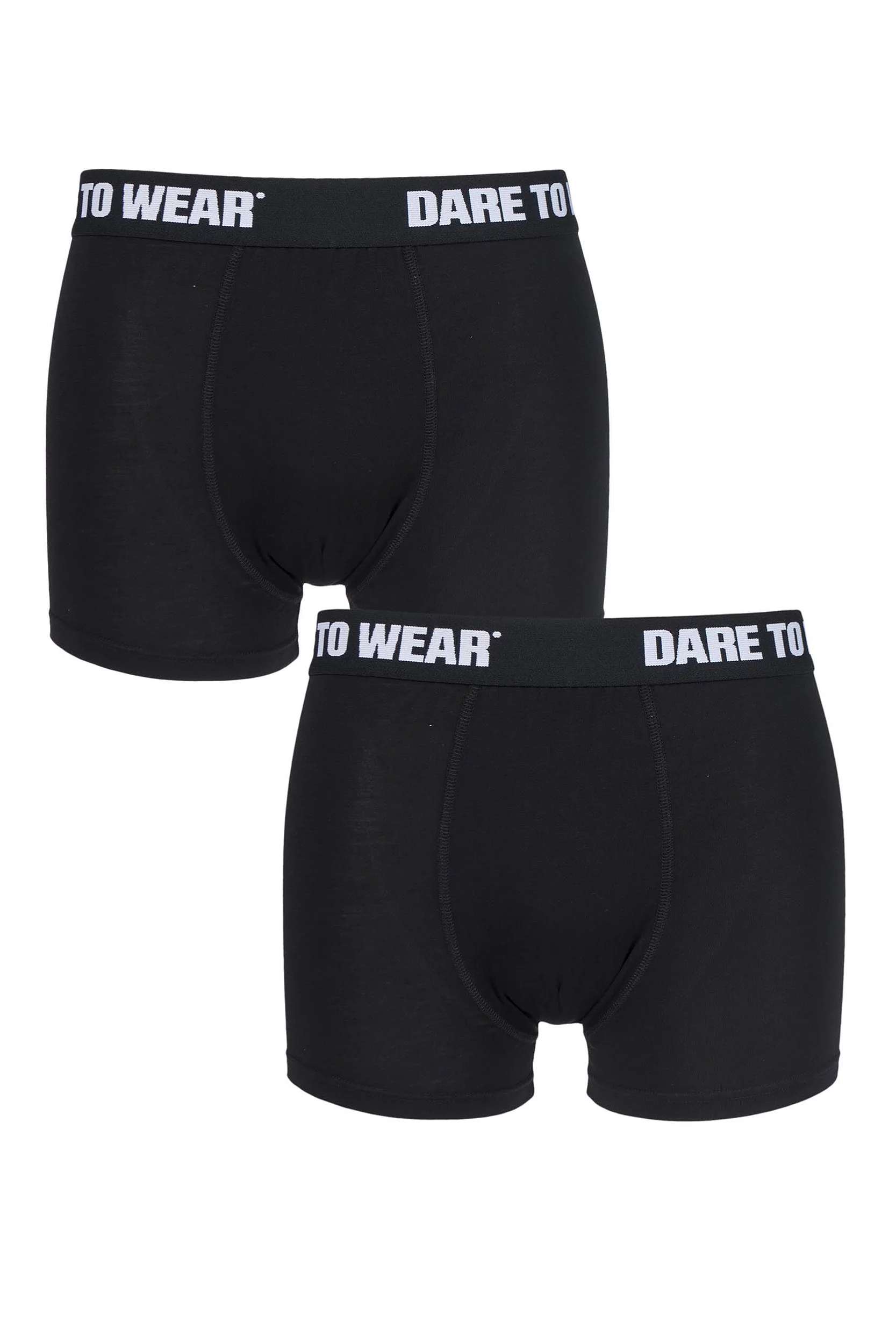 Mens 2 Pack SOCKSHOP Dare To Wear Bamboo Trunks Black Small