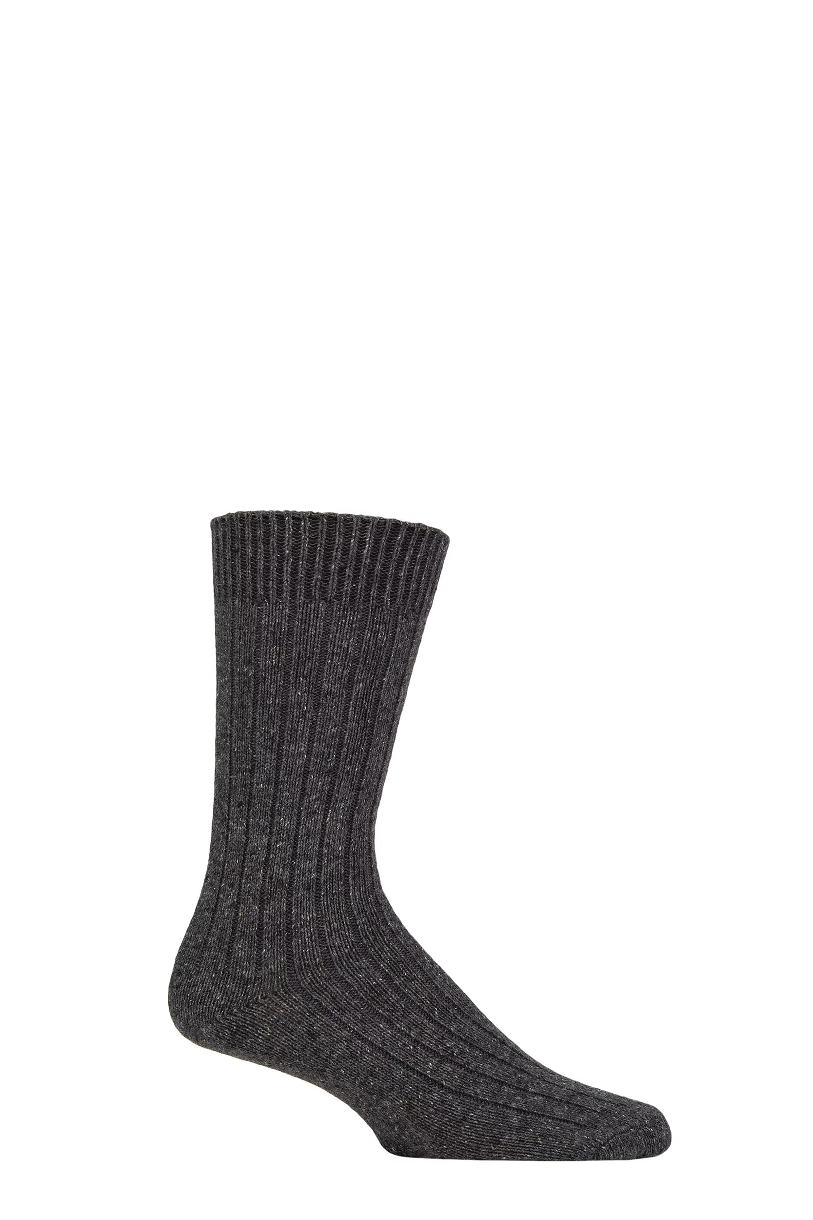 Mens 1 Pair Glenmuir Silk and Merino Wool Blend Socks Charcoal 7
