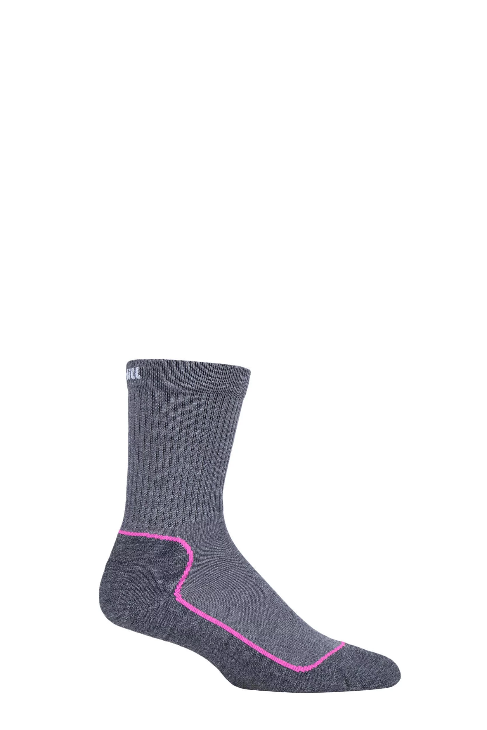 1 Pair Grey UpHillSport Kevo Jr Trekking 4 Layer M4 Socks Kids Unisex 9-11.5 Kids (5-8 Years) - Uphill Sport