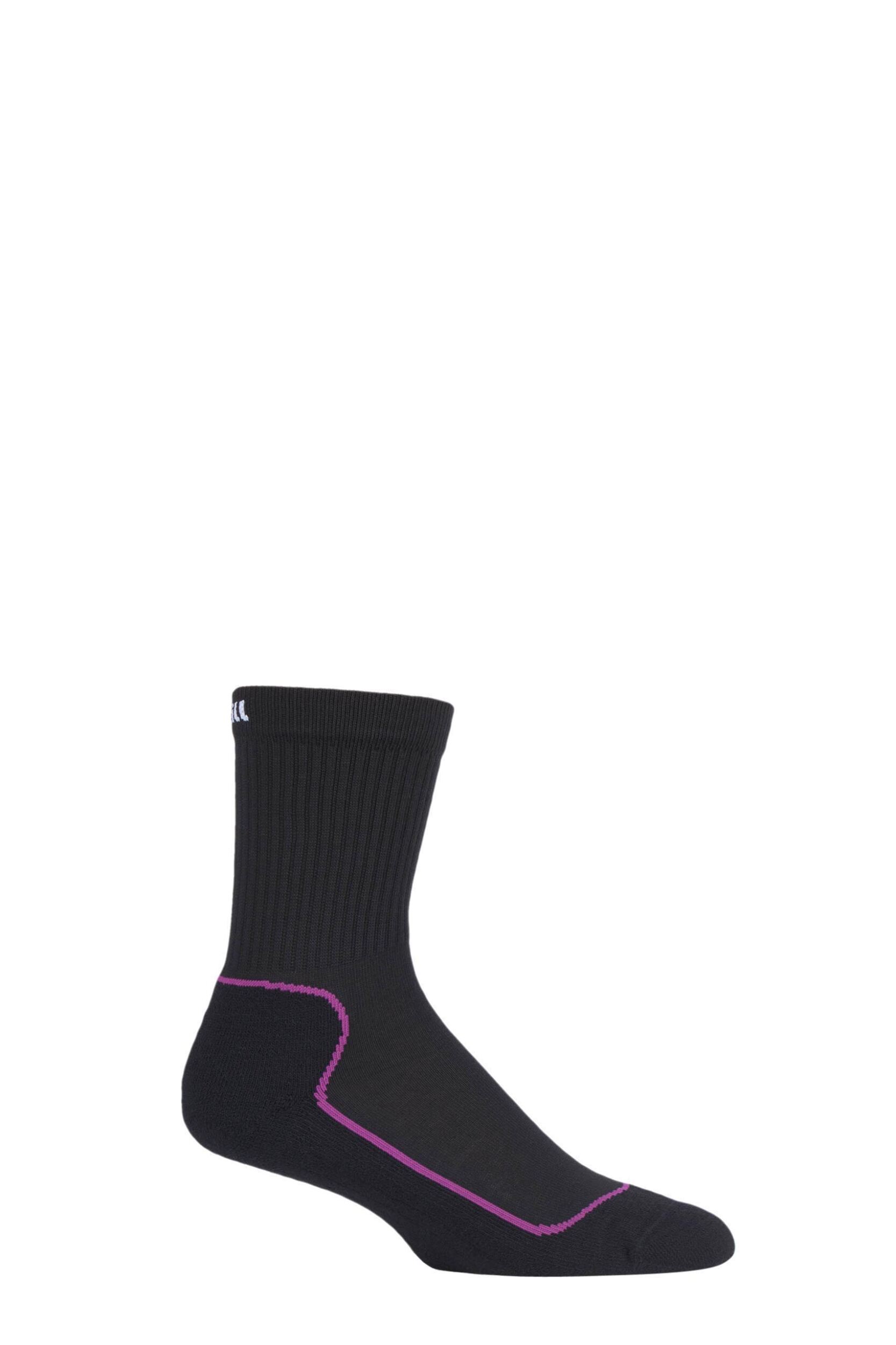 1 Pair Black / Purple UpHillSport Kevo Jr Trekking 4 Layer M4 Socks Kids Unisex 9-11.5 Kids (5-8 Years) - Uphill Sport