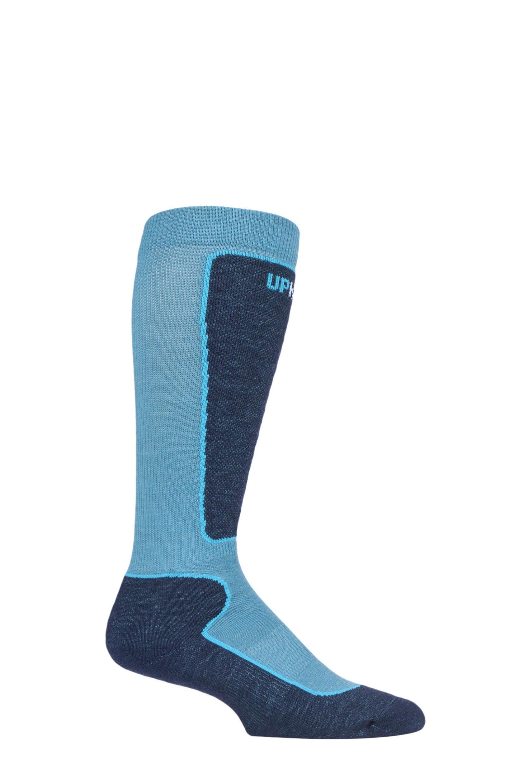 1 Pair Ocean UpHillSport "Valta" Jr Alpine Ski 4 Layer M5 Socks Kids Unisex 12-2 Kids (7-10 Years) - Uphill Sport