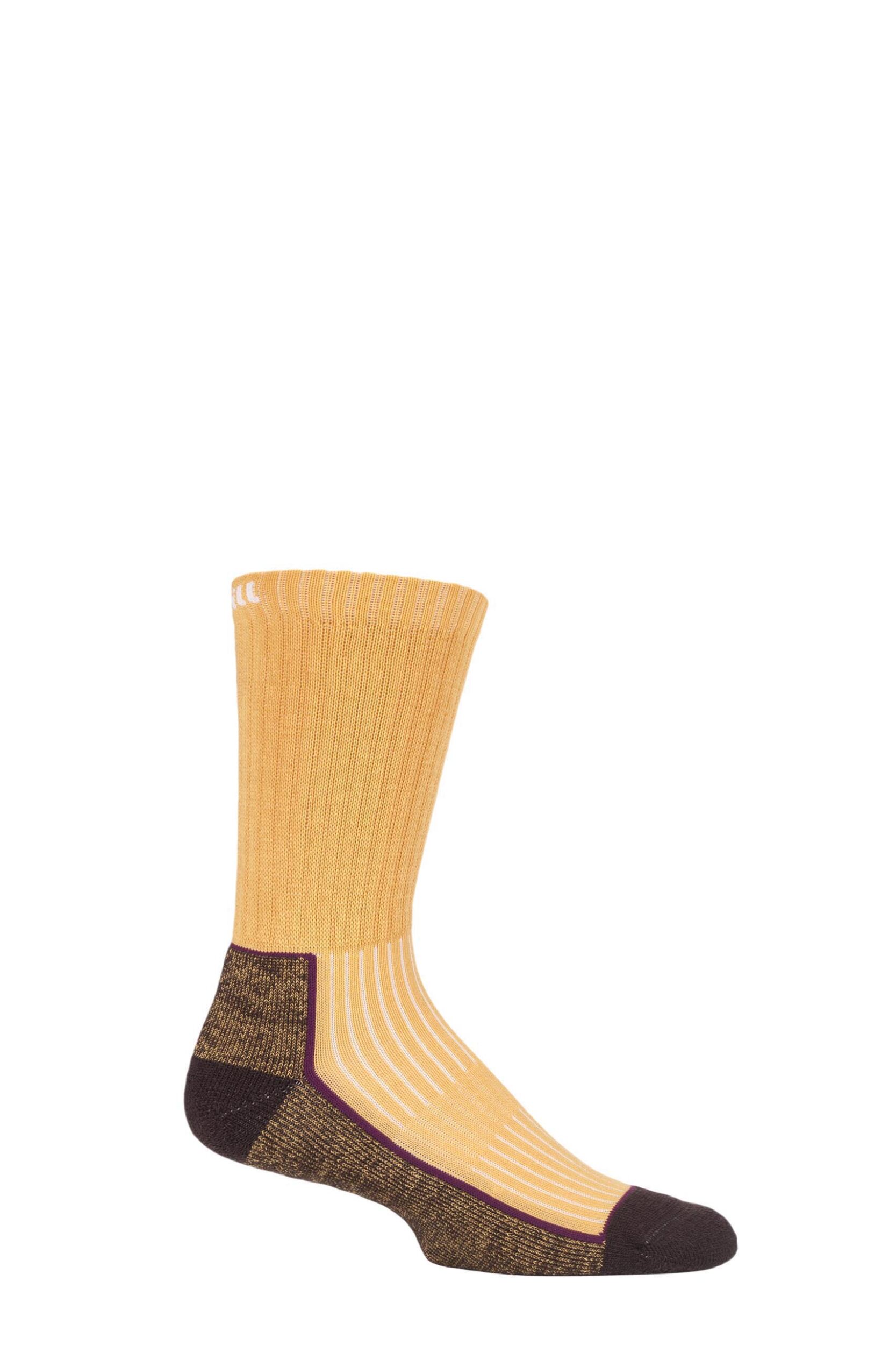 Image of 1 Pair Yellow Made in Finland Hiking Socks Unisex Unisex - Uphill Sport