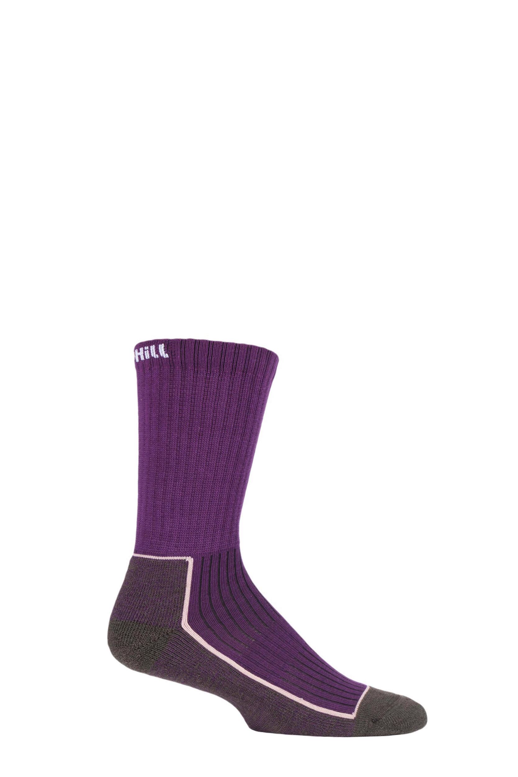 Image of 1 Pair Purple / Brown Made in Finland Hiking Socks Unisex Unisex - Uphill Sport