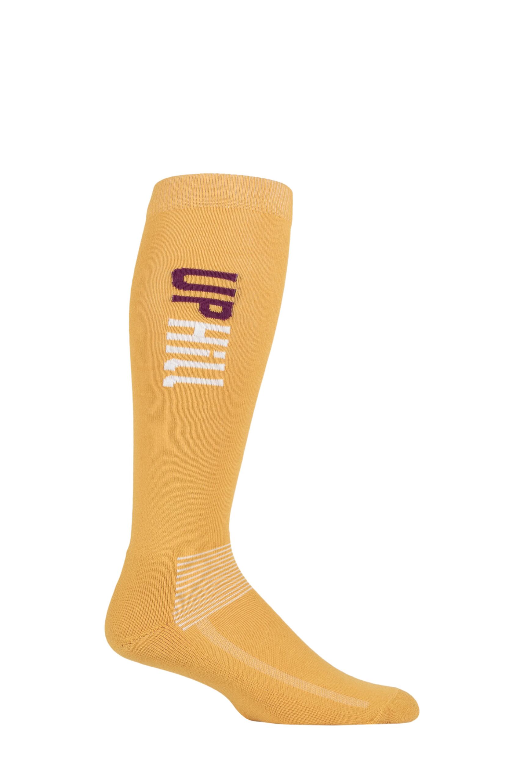 UpHillSport 1 Pair Organic Cotton Equestrian Socks Yellow 8.5-11 Unisex
