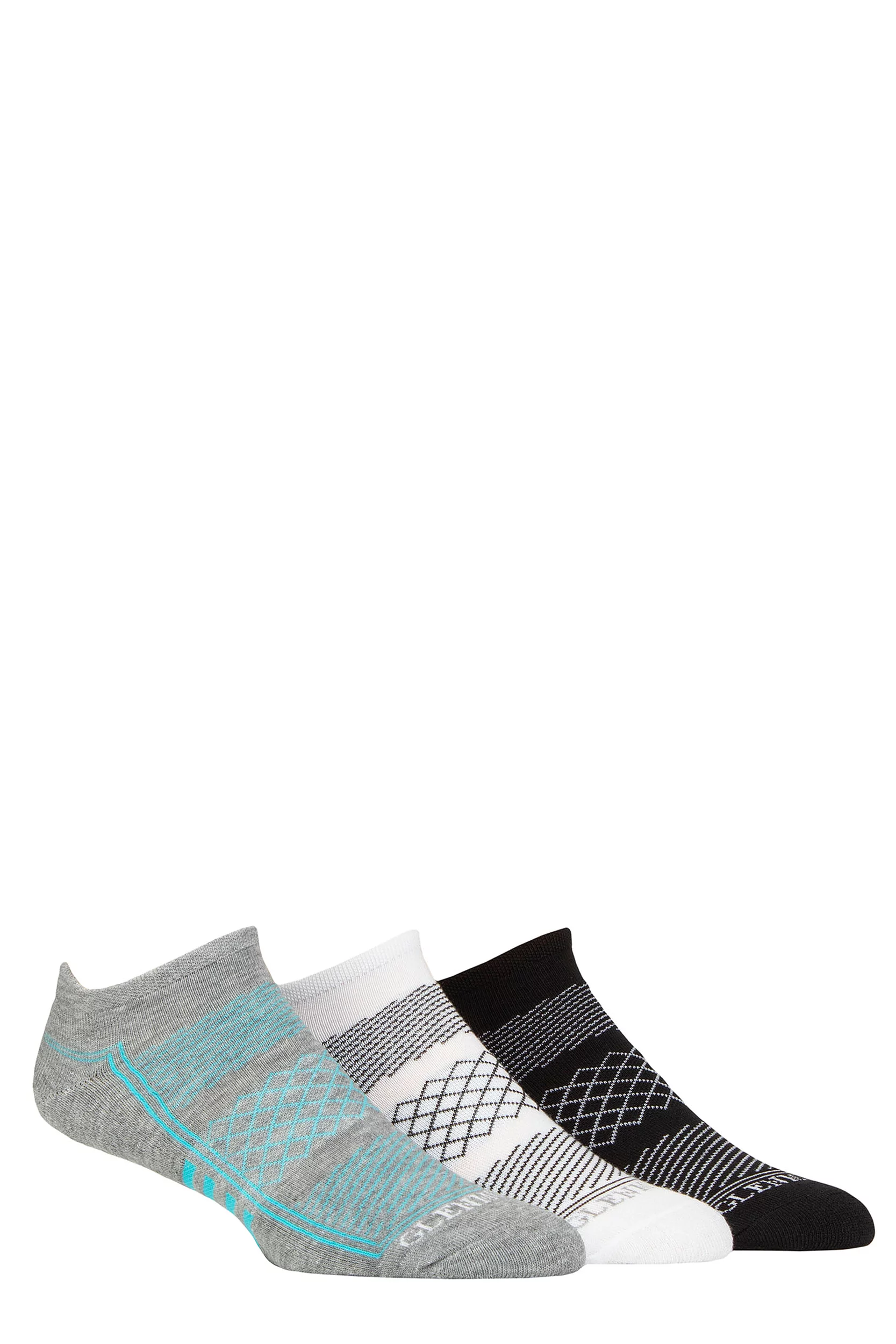 Mens 3 Pair Glenmuir Cushioned Sport Trainer Socks Assorted 7