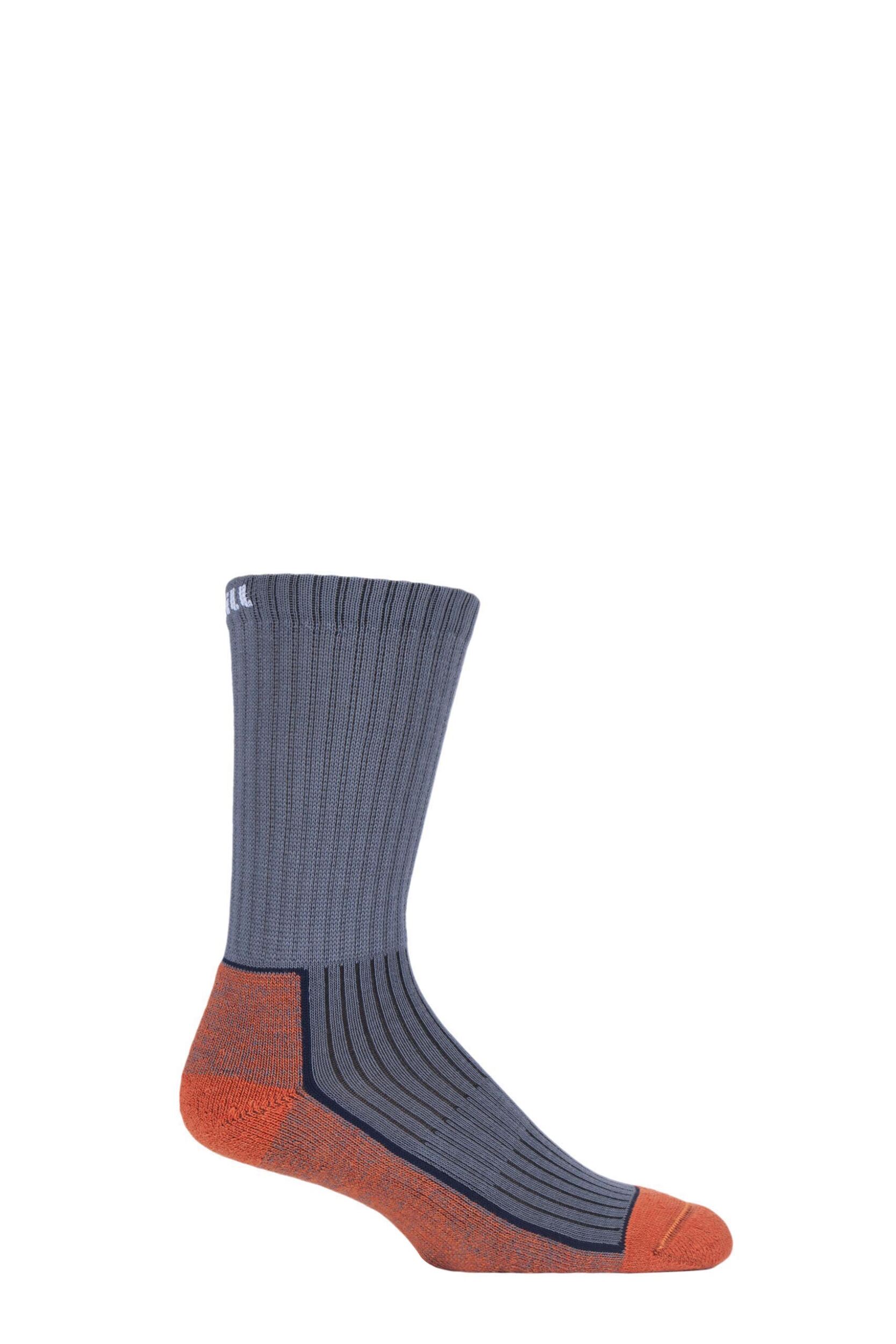 Image of 1 Pair Light Grey Made in Finland Hiking Socks Unisex 8.5-11 Unisex - Uphill Sport