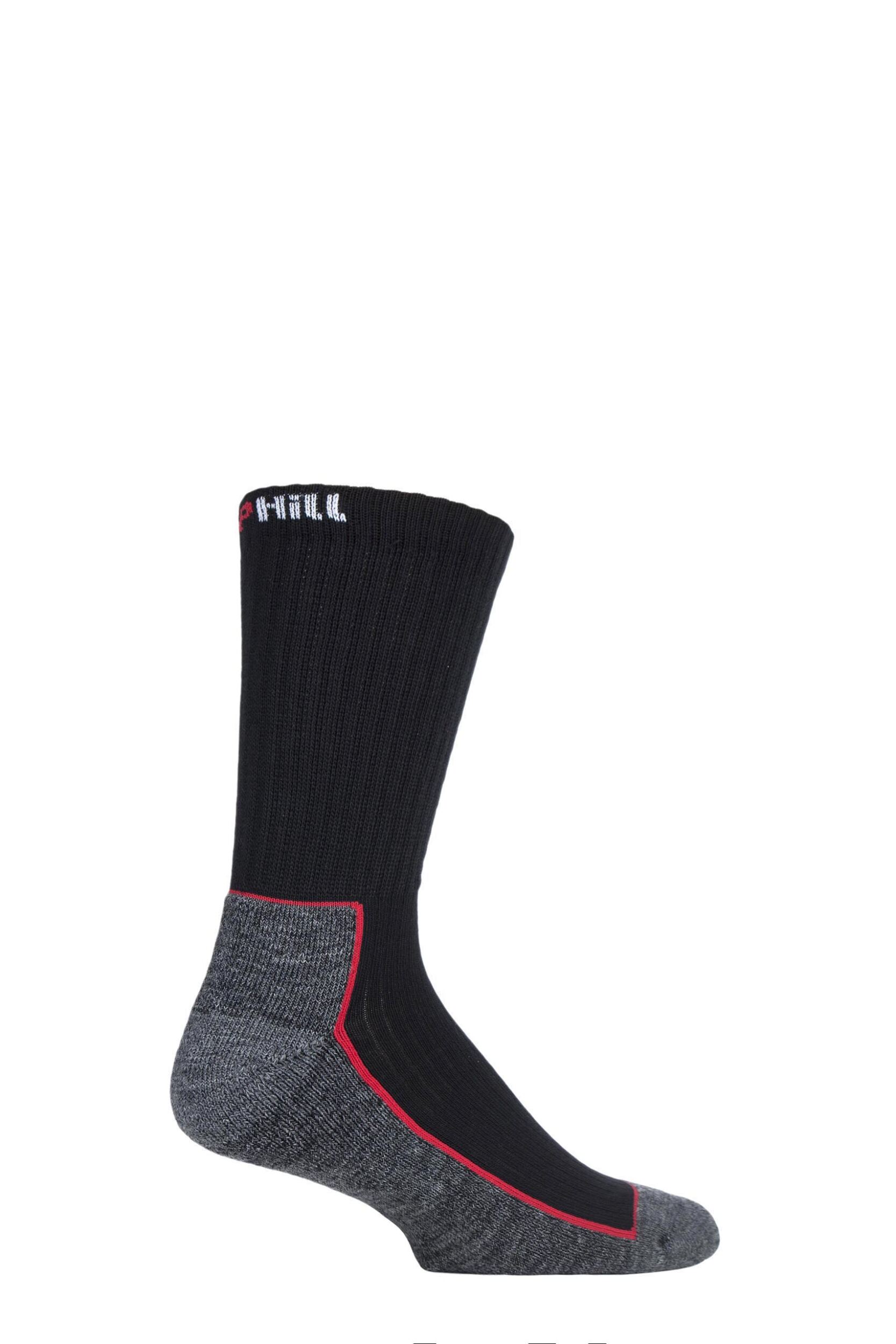 1 Pair Black / Grey Made in Finland Hiking Socks Unisex 8.5-11 Unisex - Uphill Sport