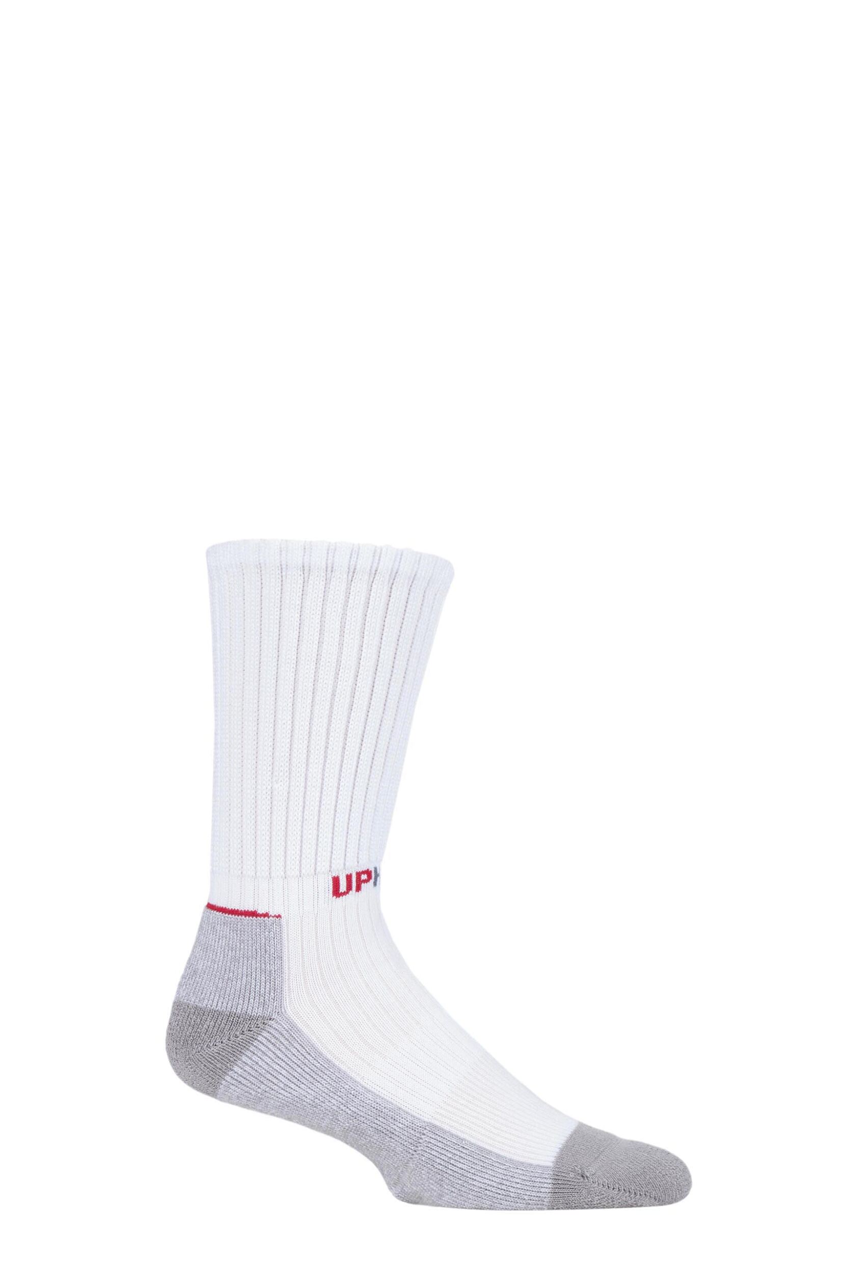 1 Pair White Made in Finland Bamboo Hiking Socks Unisex 3-5 Unisex - Uphill Sport