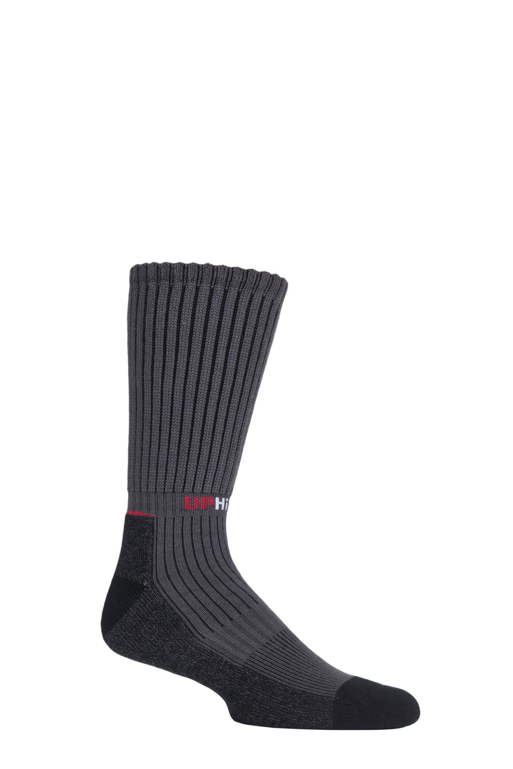 1 Pair Dark Grey Made in Finland Bamboo Hiking Socks Unisex 3-5 Unisex - Uphill Sport