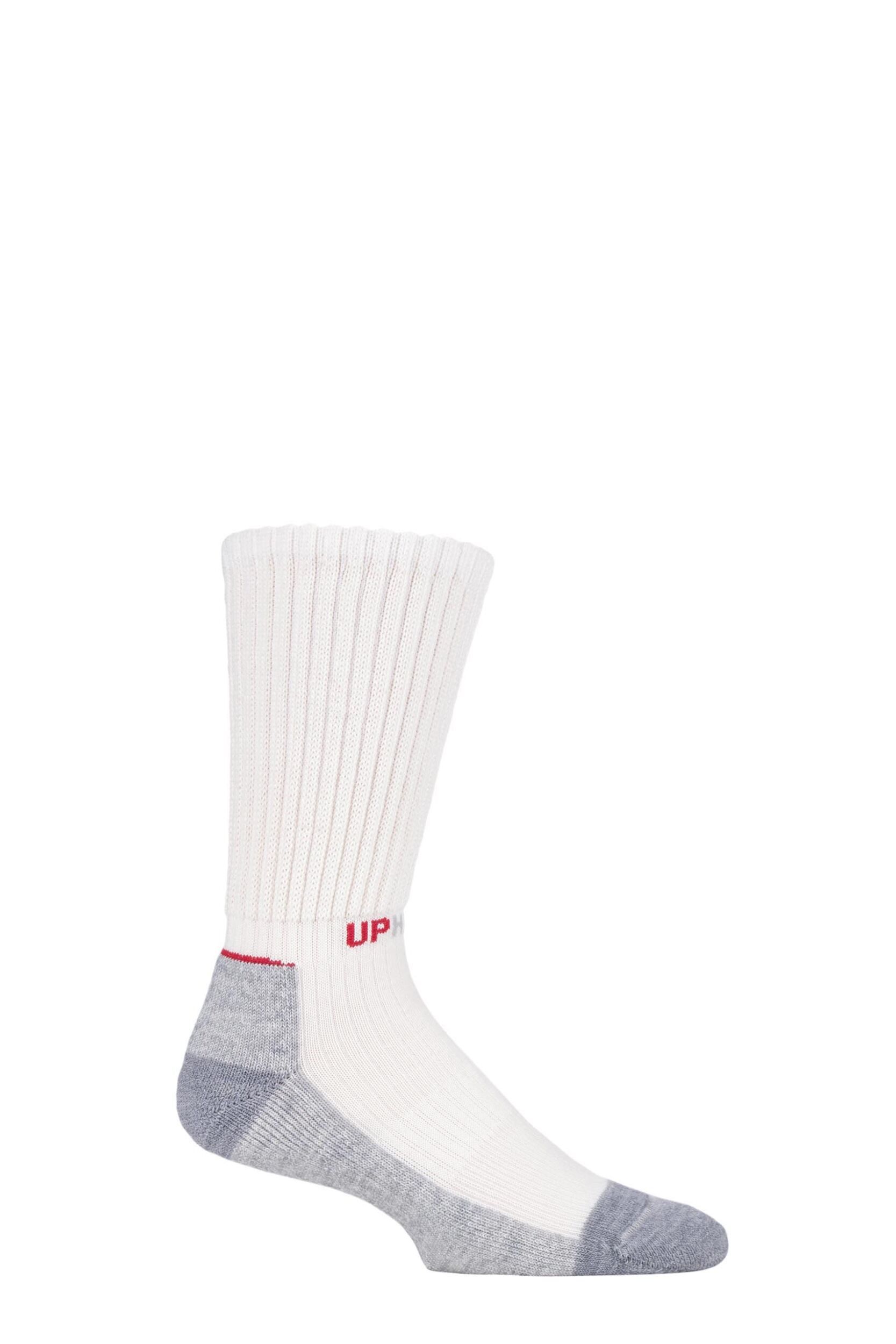 1 Pair Off White Made in Finland Extra Cushioned Sports Socks Unisex 3-5 Unisex - Uphill Sport