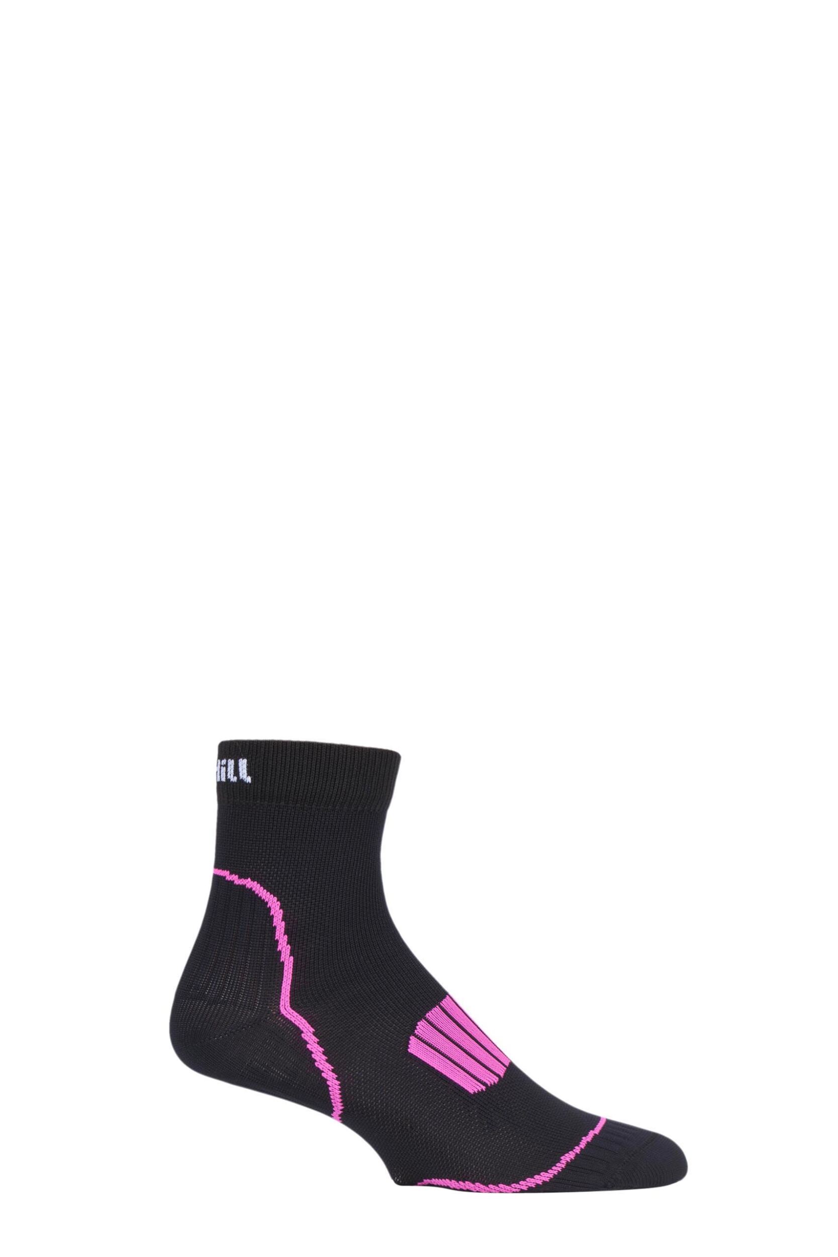 1 Pair Black / Pink UpHill Sport Front Running L1 Socks Unisex 3-5 Unisex - Uphill Sport