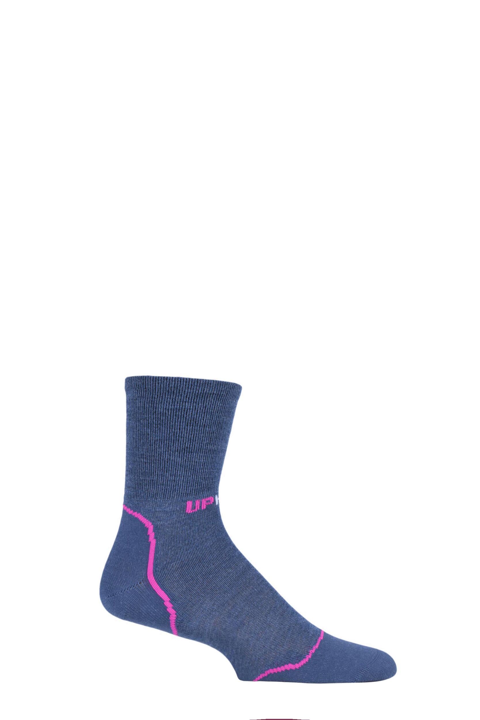 1 Pair Blue / Pink UpHillSport Ruija Hiking L2 Socks Unisex 5.5-8 Unisex - Uphill Sport
