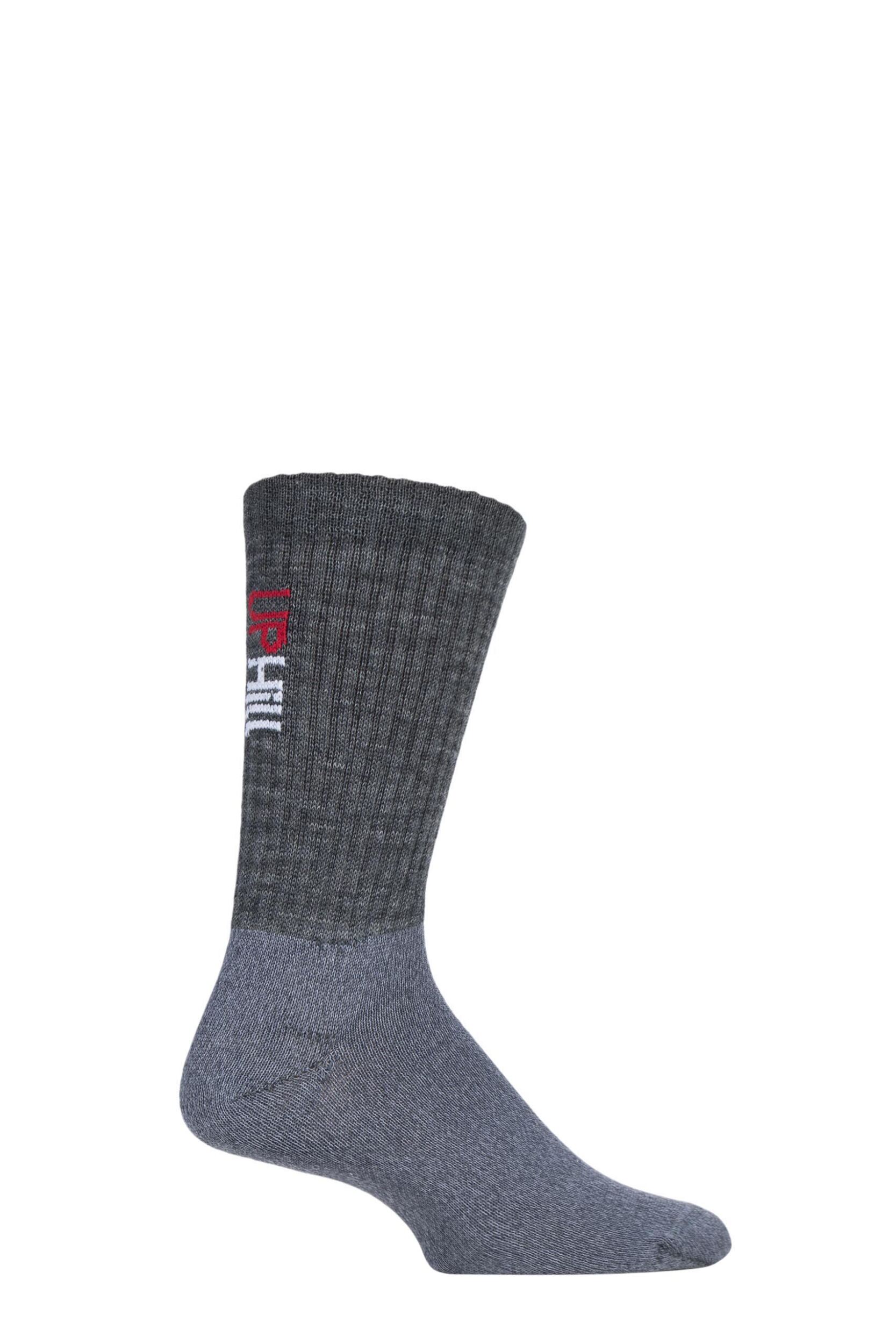 1 Pair Grey Made in Finland 3 Layer Sports Socks Unisex 8.5-11 Unisex - Uphill Sport
