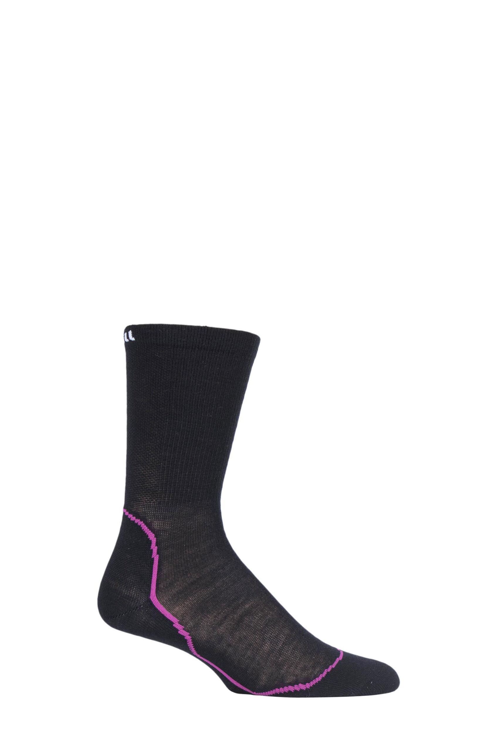 1 Pair Black / Pink Dual Layer Cycling Socks Unisex 5.5-8 Unisex - Uphill Sport