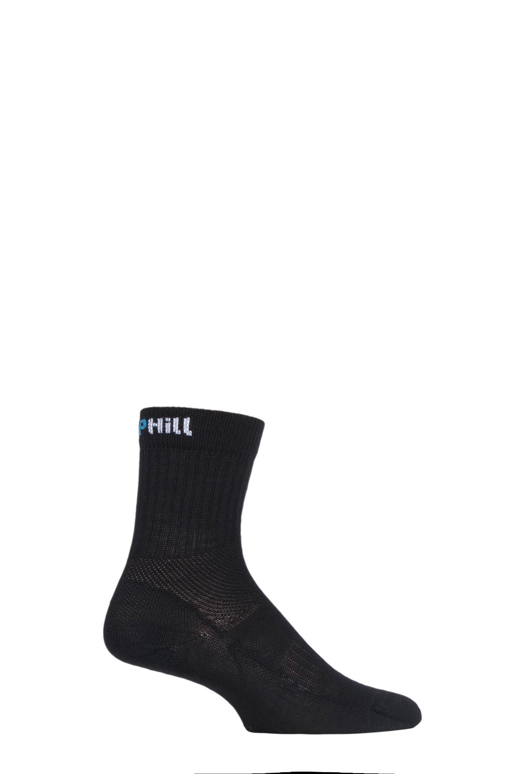 1 Pair Black / Grey 3 Layer Golf Socks Unisex 3-5 Unisex - Uphill Sport